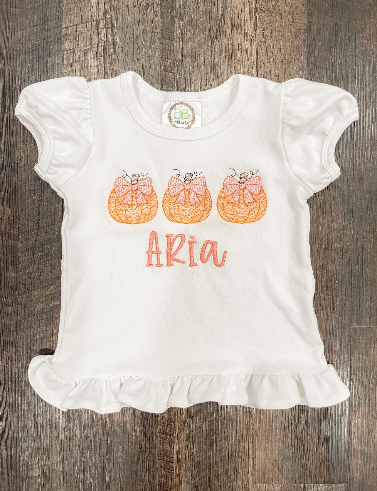 Embroidered Pumpkins with Bows