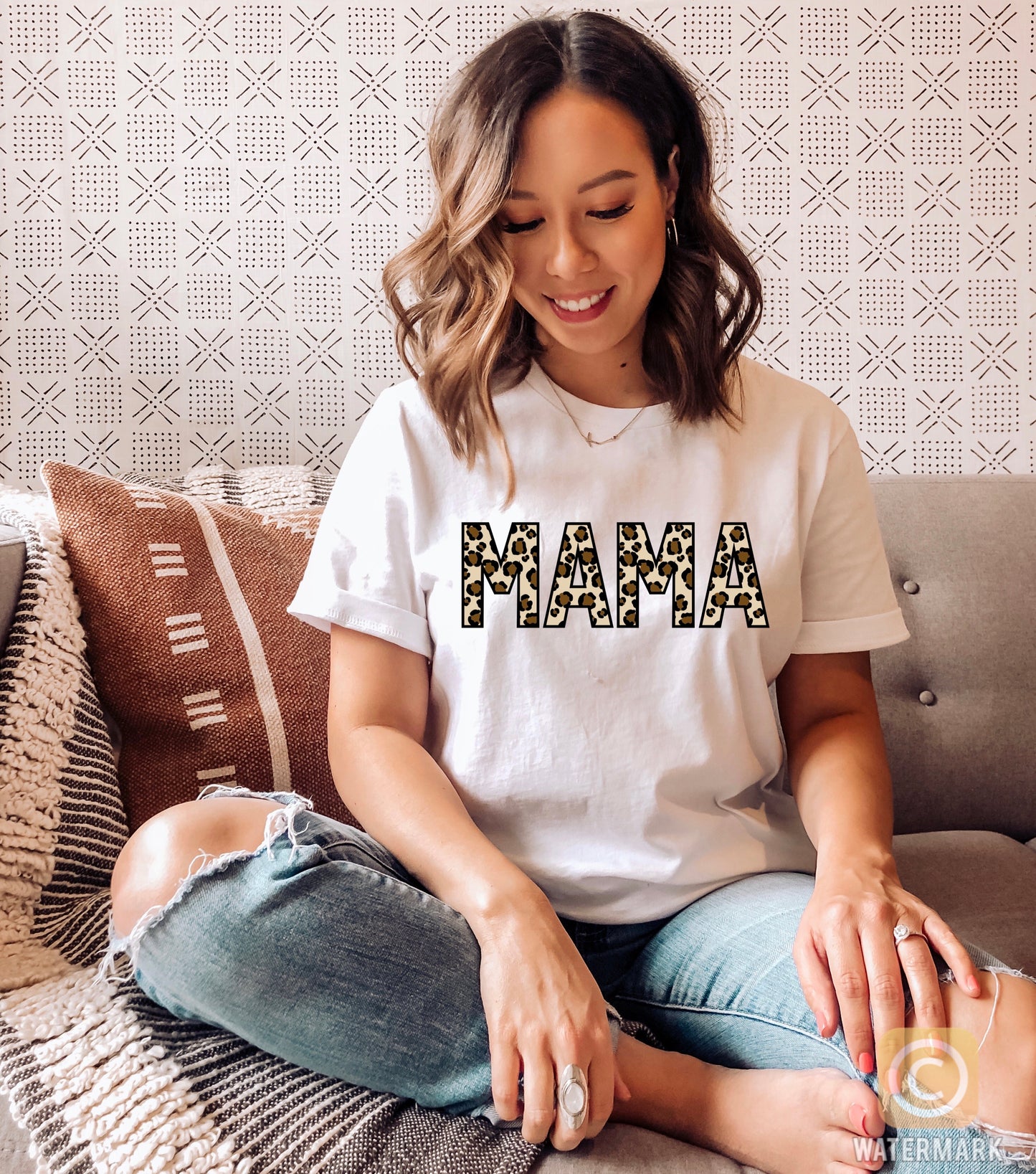Custom Leopard Mama Tee