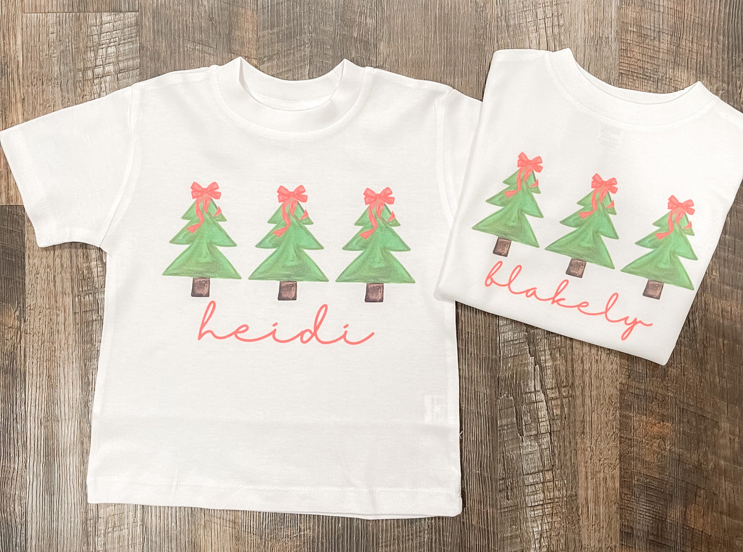 Christmas Tree trio with bows