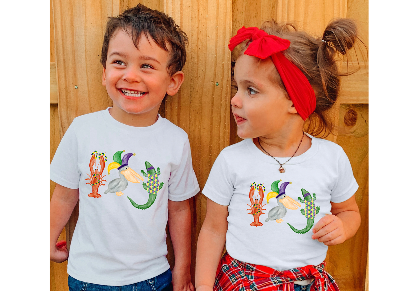 Southern Animals Mardi Gras Trio Tee