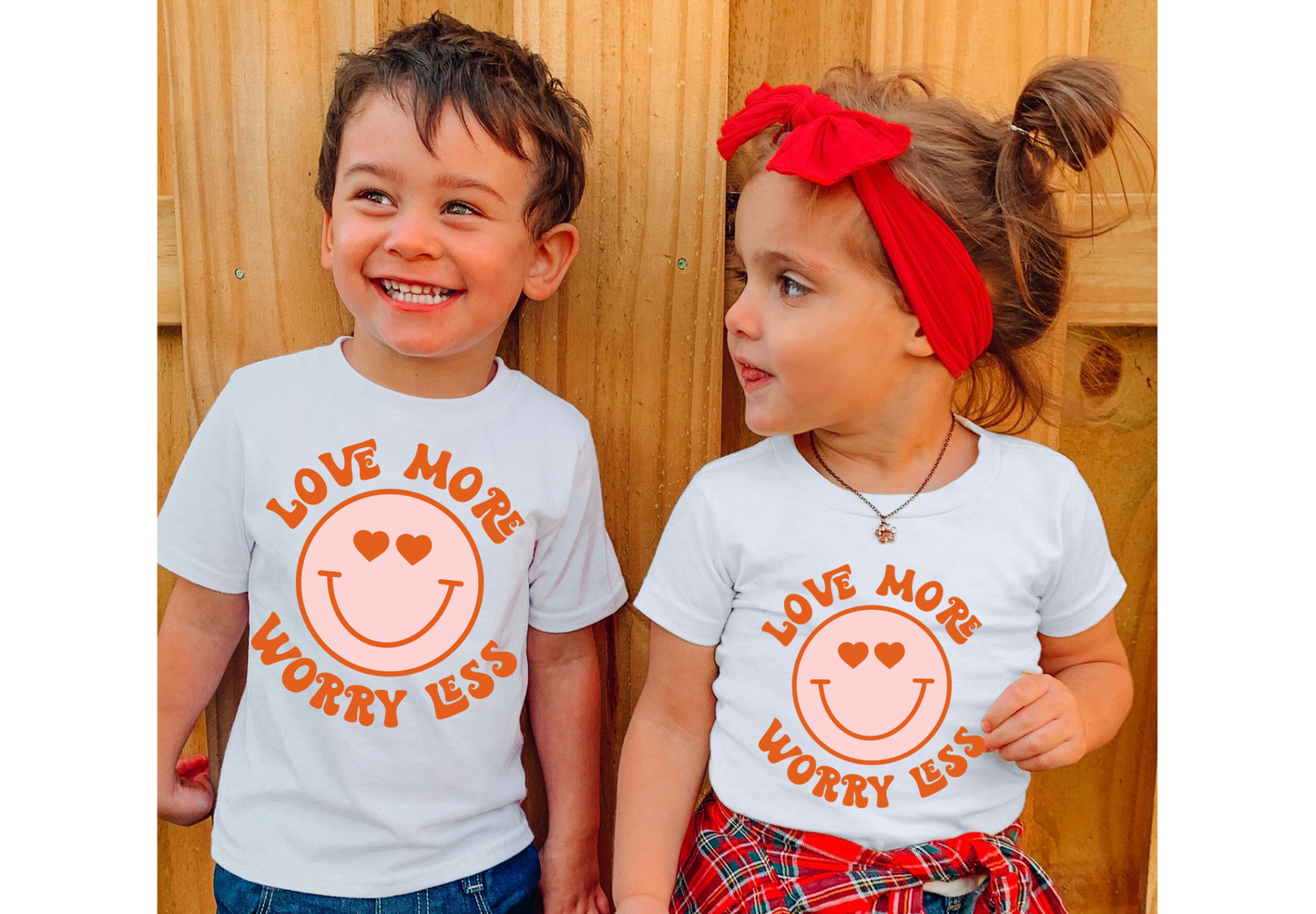 Love More Worry Less Smiley Tee