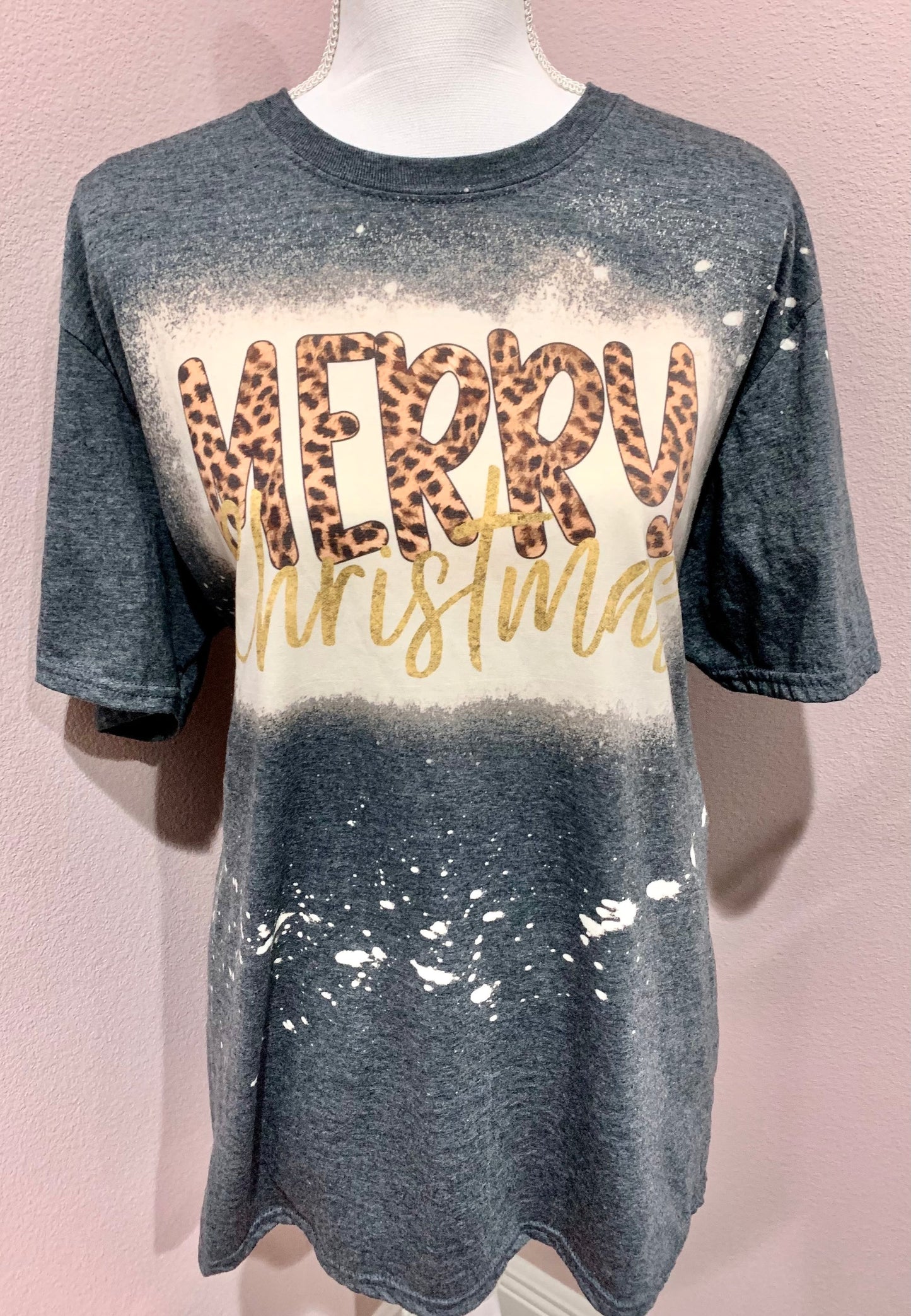 Merry Christmas Leopard Tee