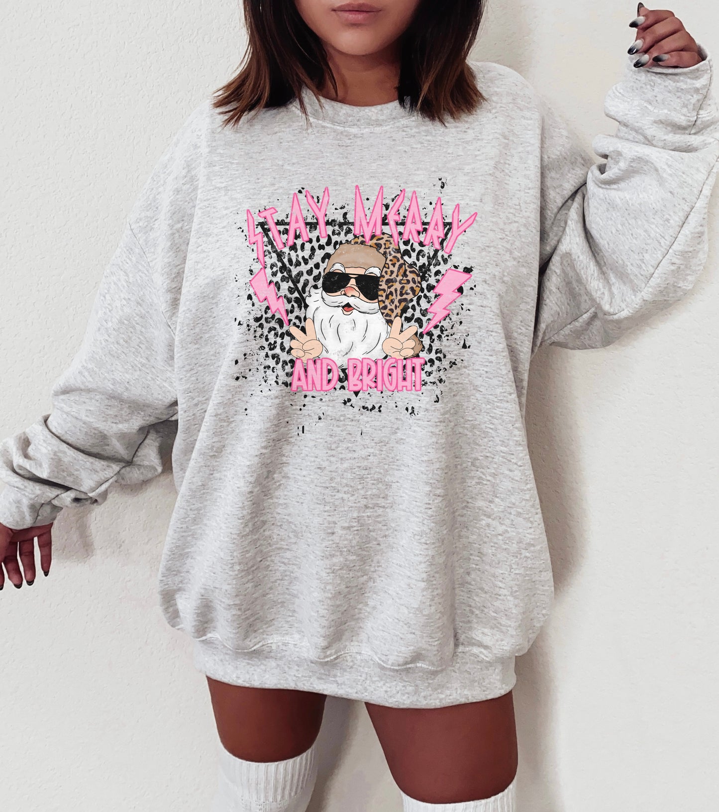 Santa Stay Merry & Bright Tee/Sweatshirt