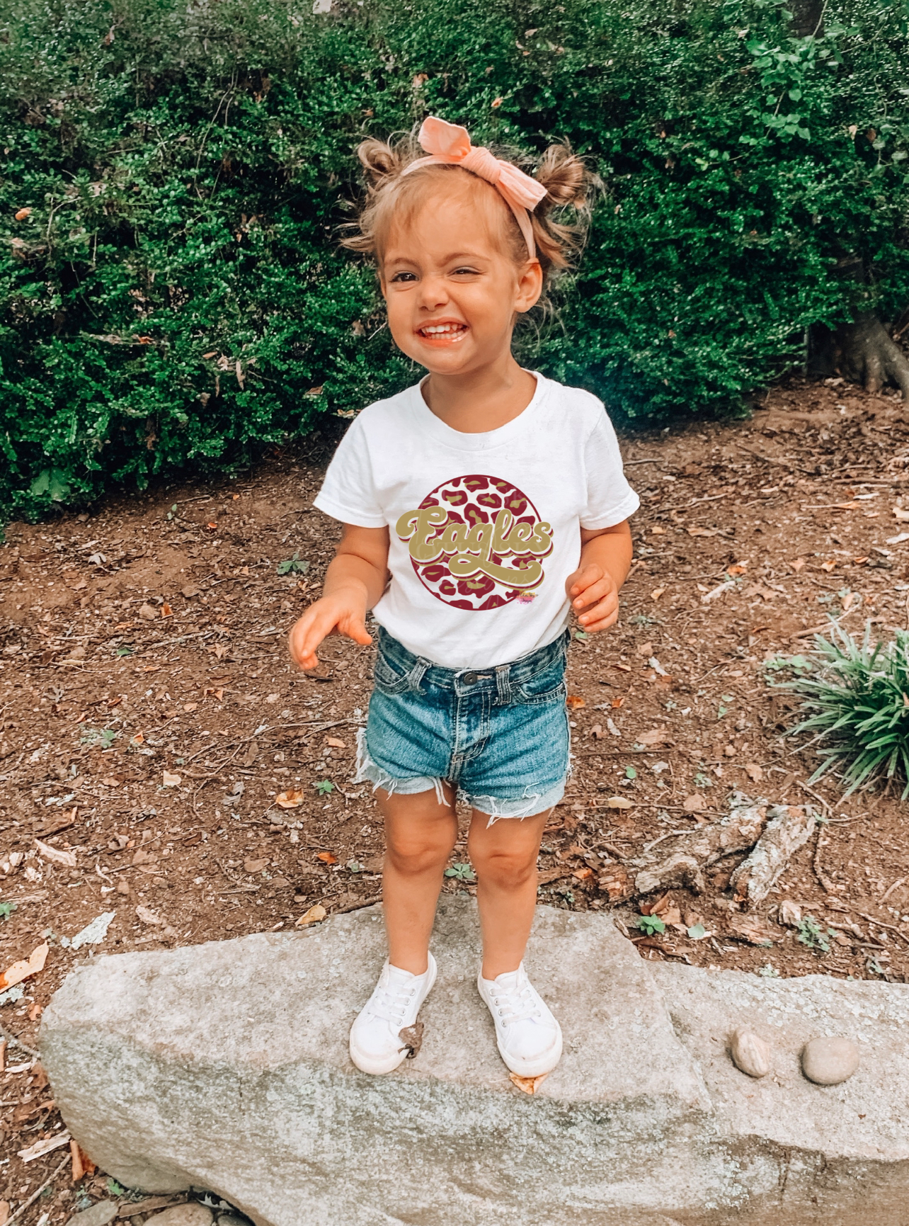 Garnet & Gold Leopard Eagle Tee