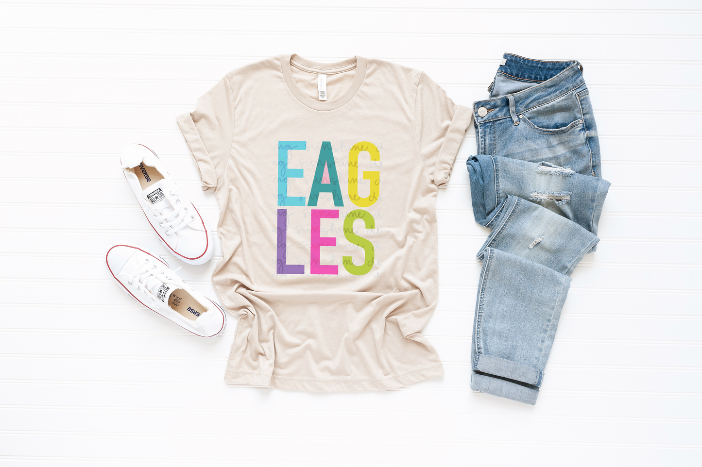 Colorful Eagles Tee