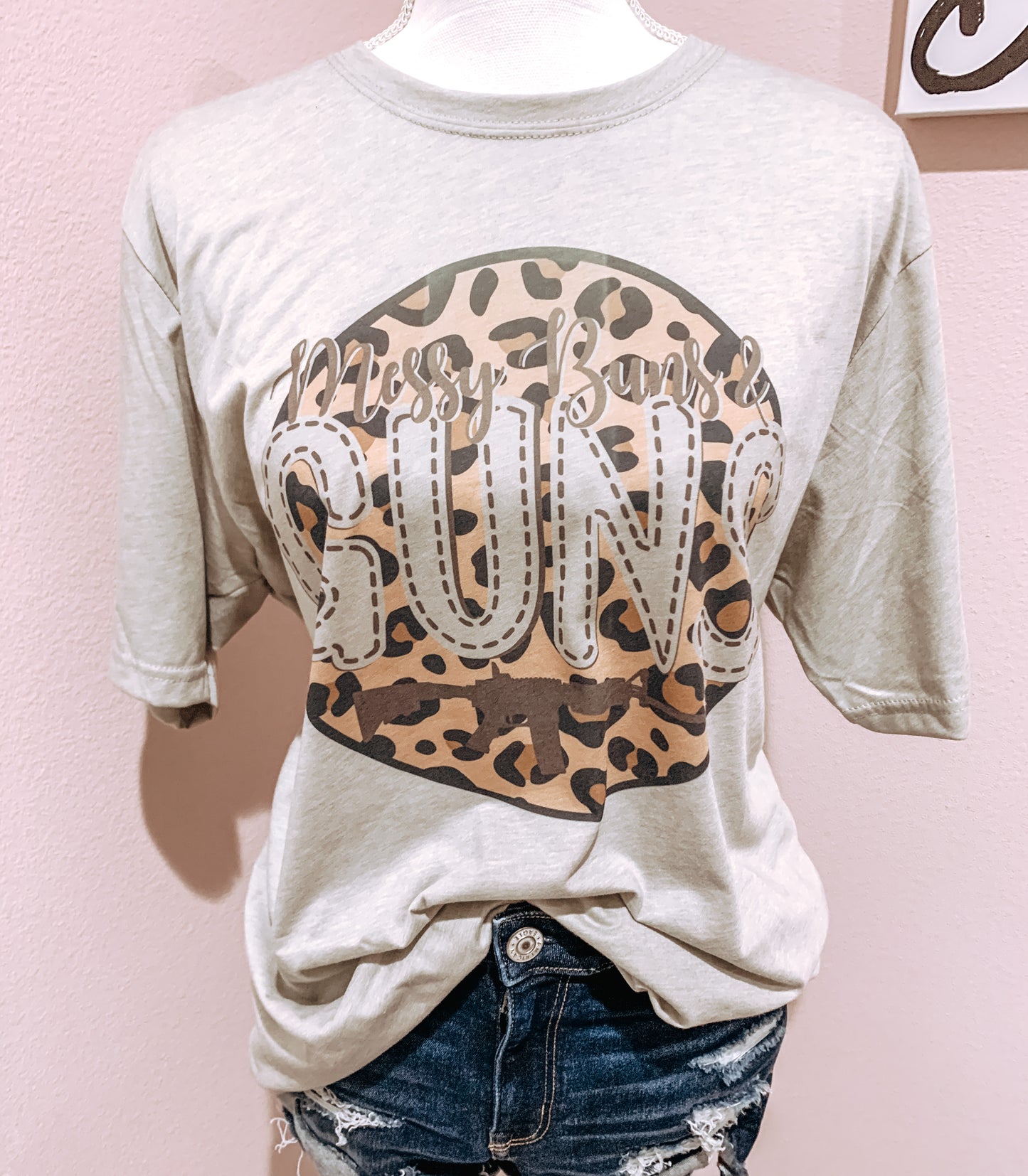 Messy Buns and Guns Tee