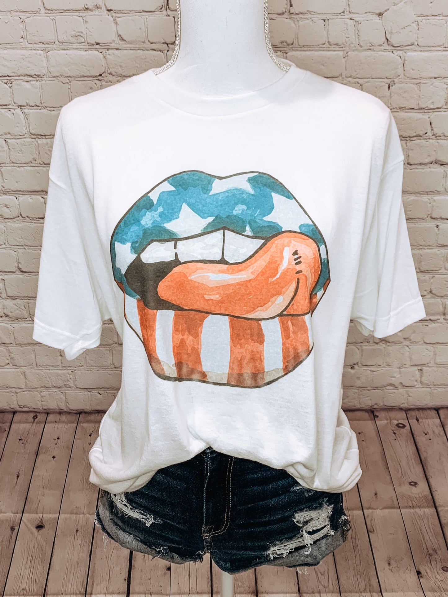 Patriotic Lips Tee