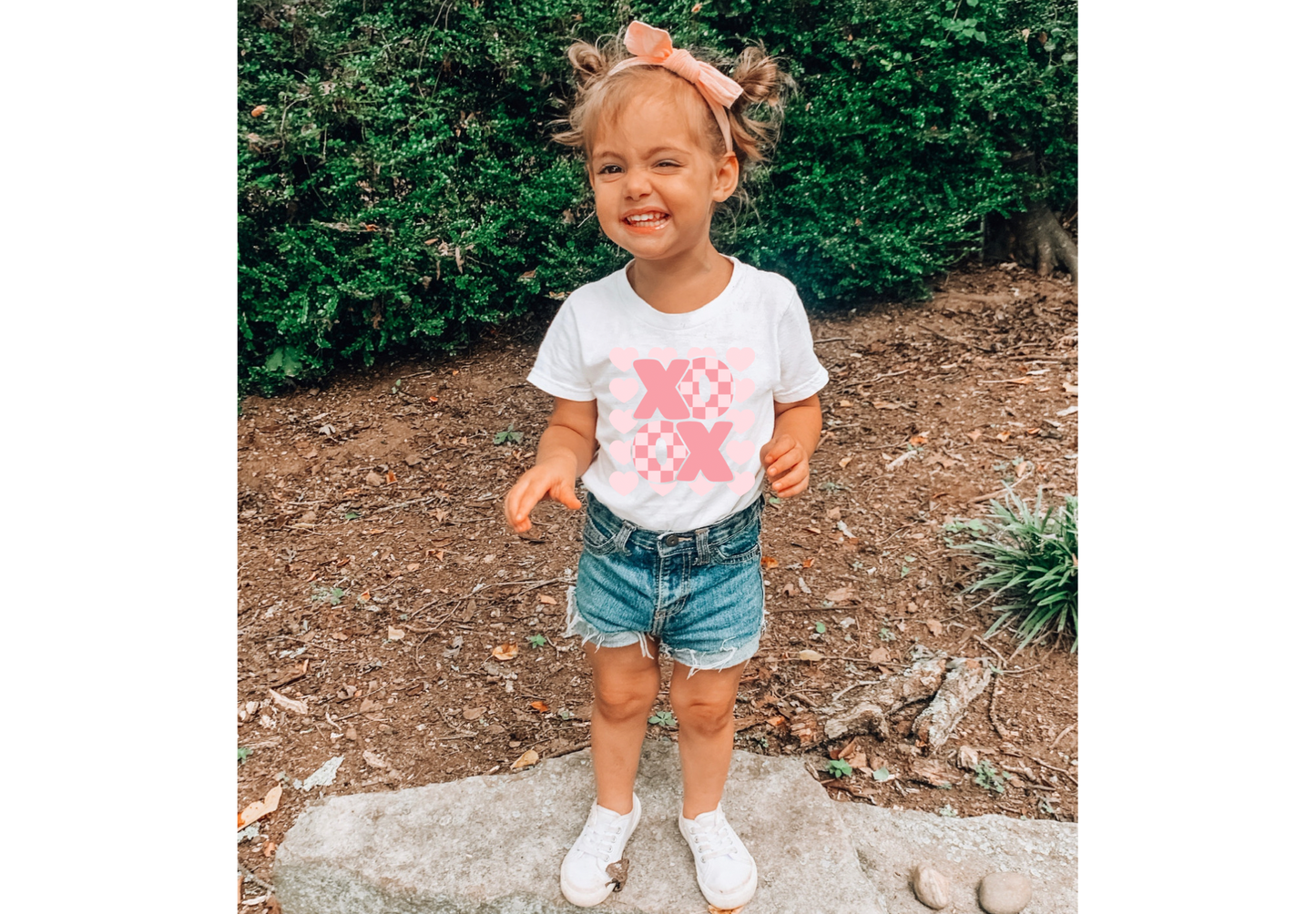 Checkered XOXO Tee