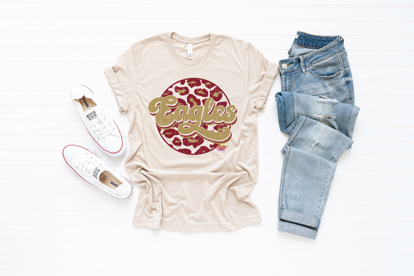Gold & Garnet Leopard Eagles Tee