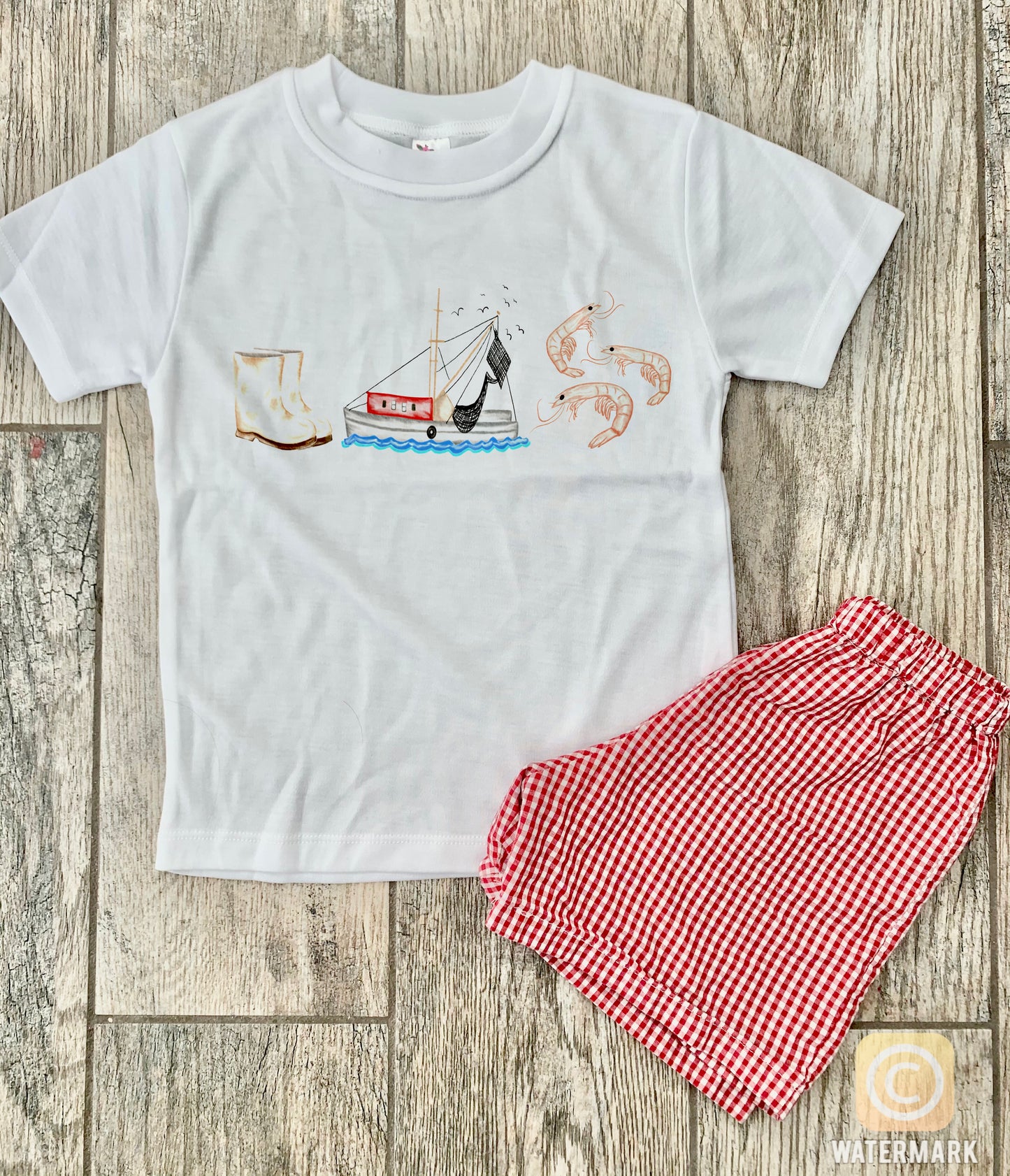 Shrimp Boat Trio Tee