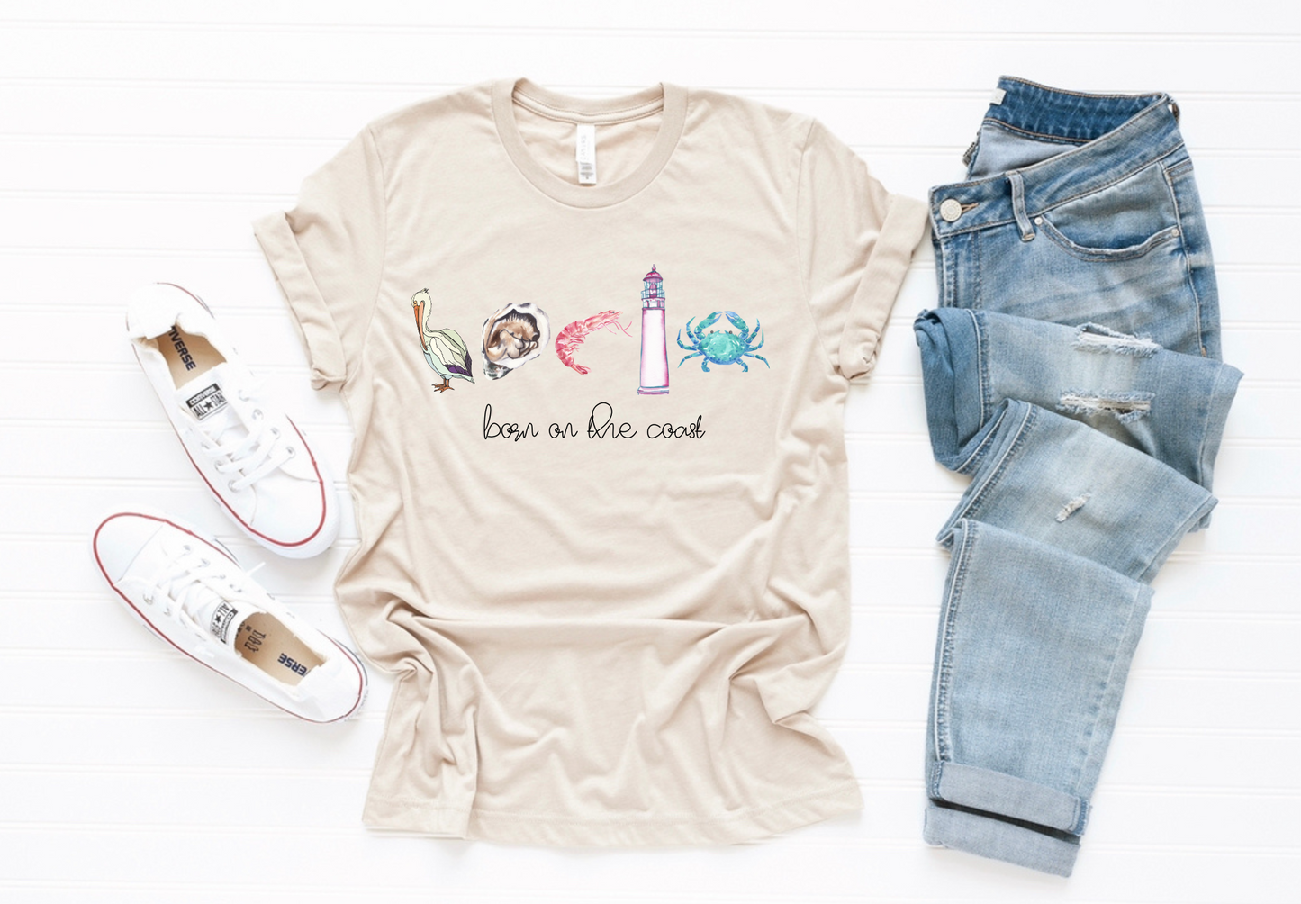 Born On The Coast Tee/Sweatshirt