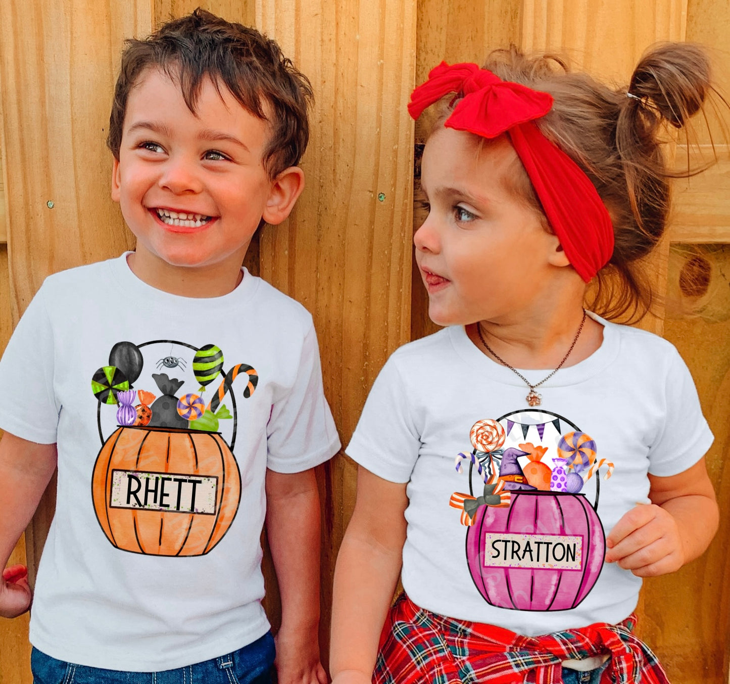 Personalized Halloween Candy Bucket Tee