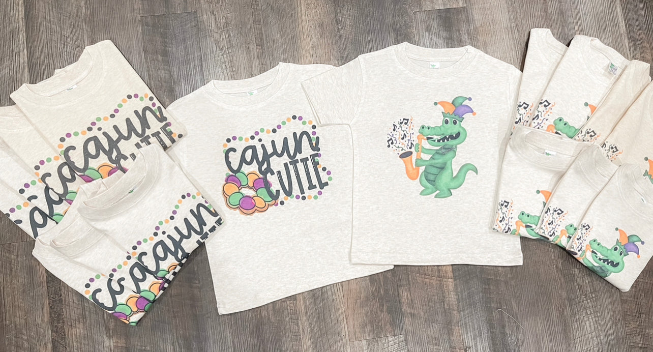 Mardi Gras Gator Tee