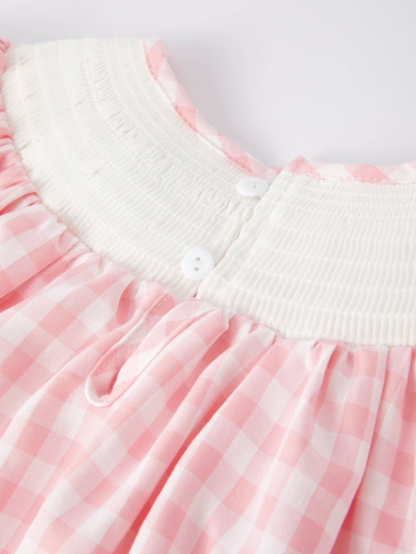 Christmas Santa Embroidered Plaid Girls Dress