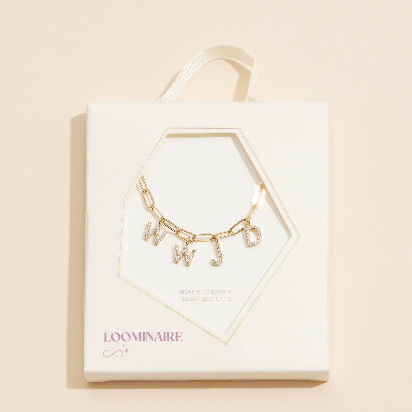 WWJD 18K Gold Charm Necklace