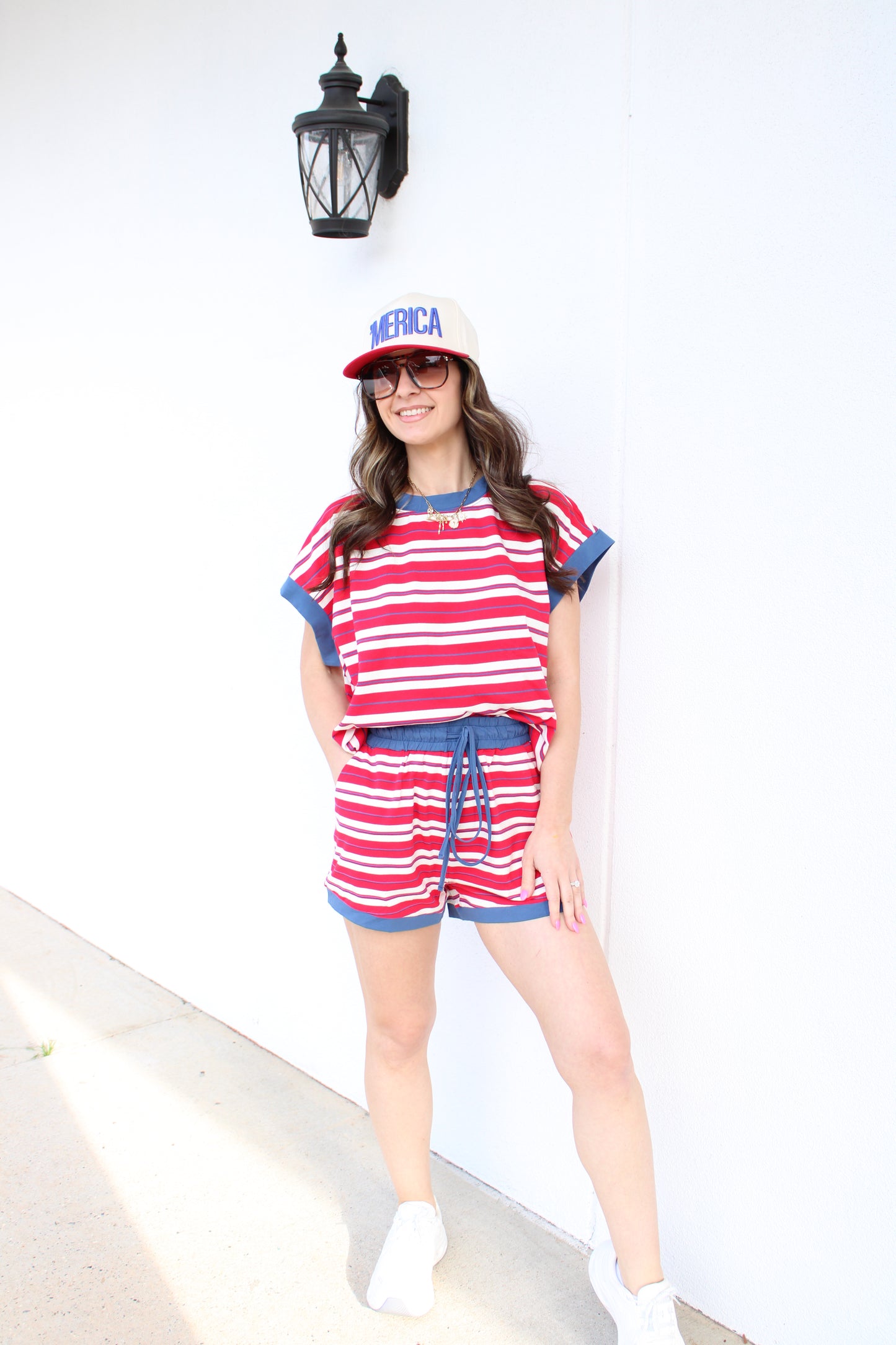 Americana Striped Lounge Set
