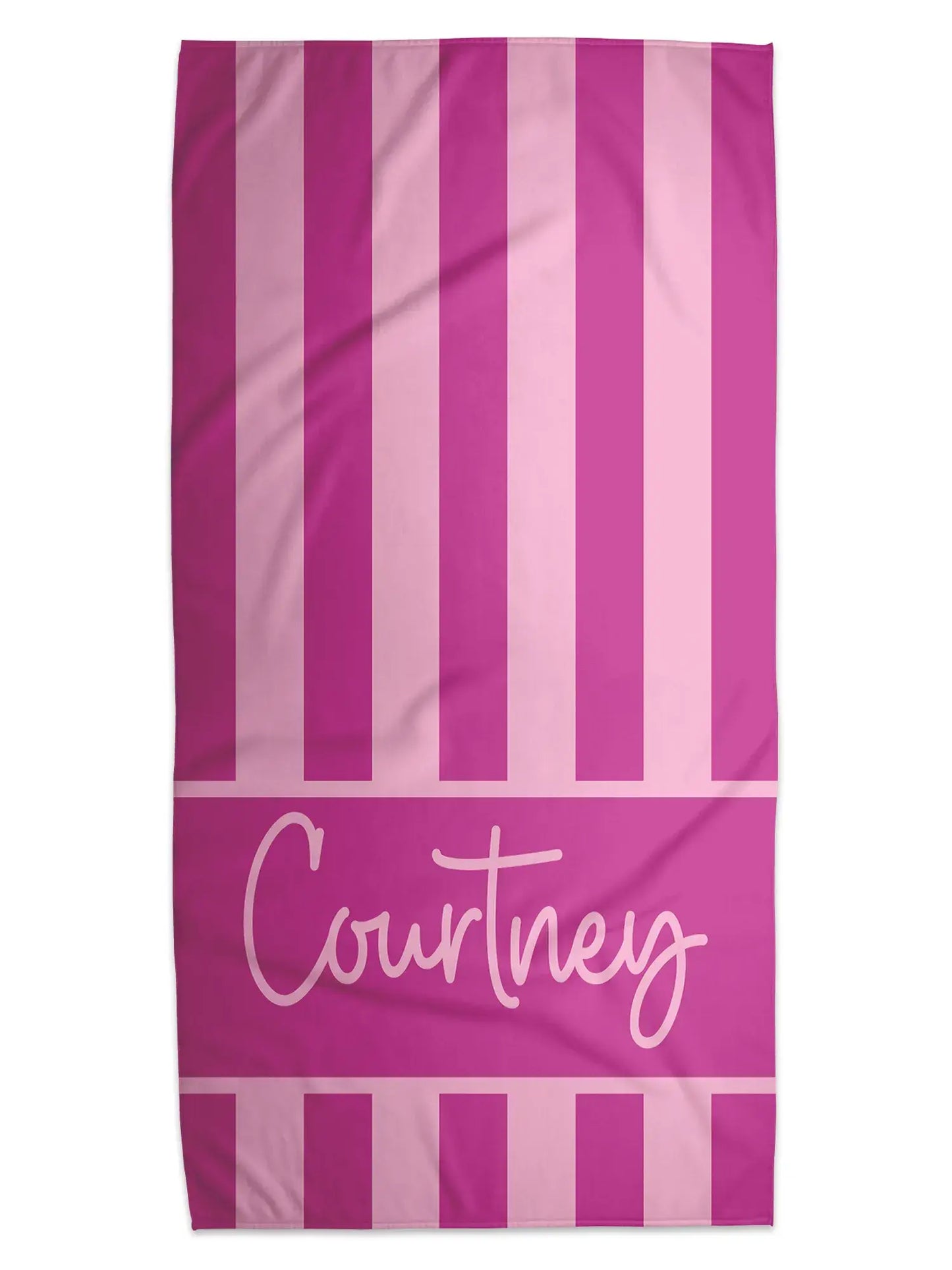Classic Cabana Stripe Personalized Beach Towel