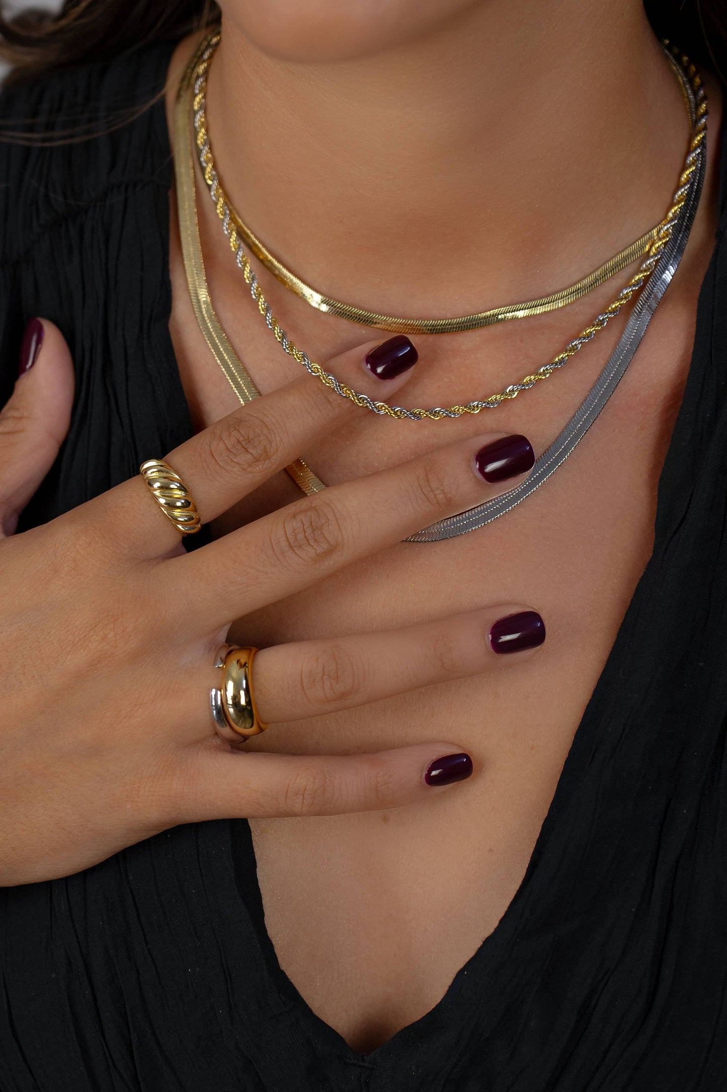 Skinny Herringbone Chain