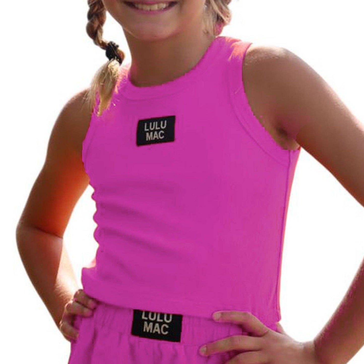 HOT PINK KIDS SOLID TANK