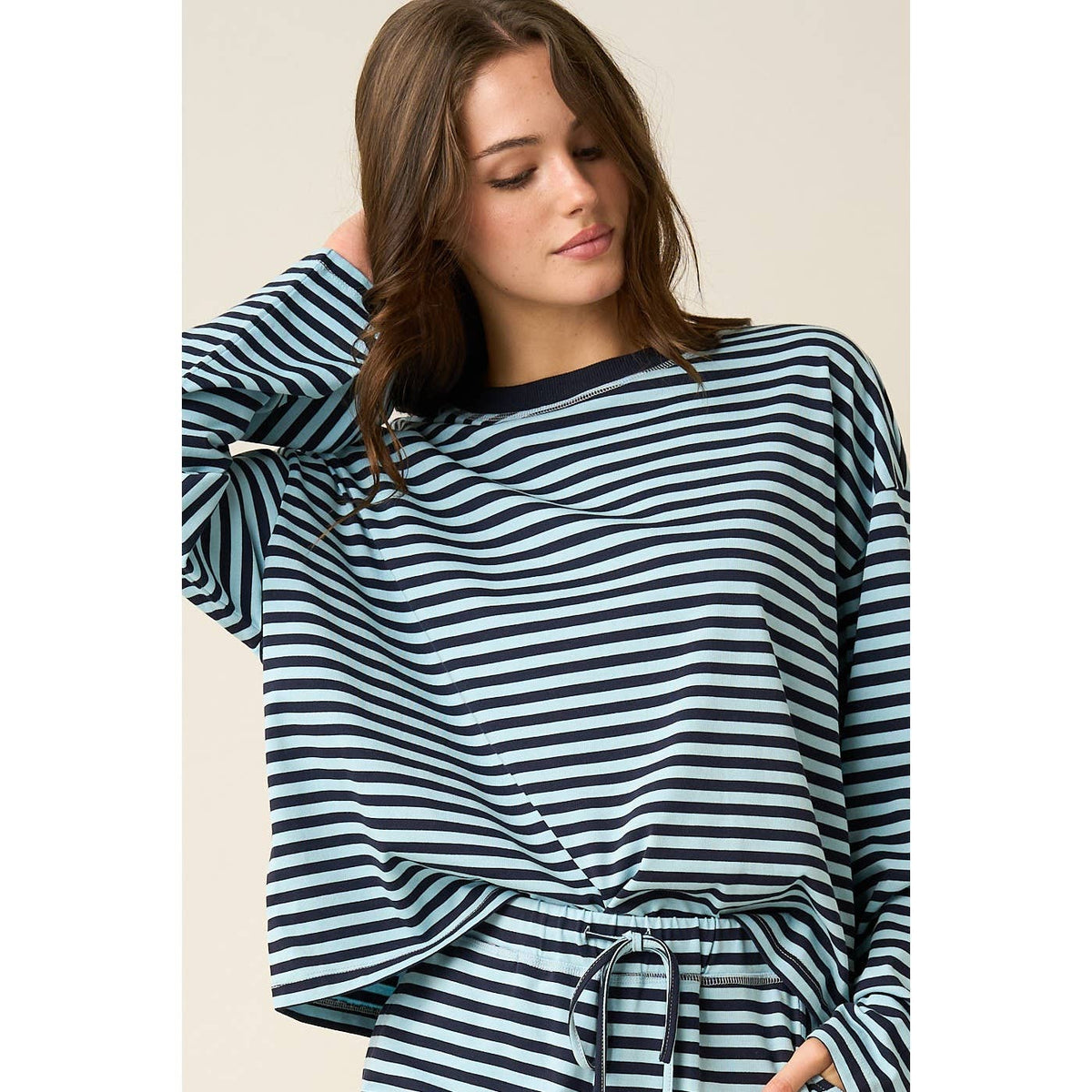 Striped Top & Pants Set