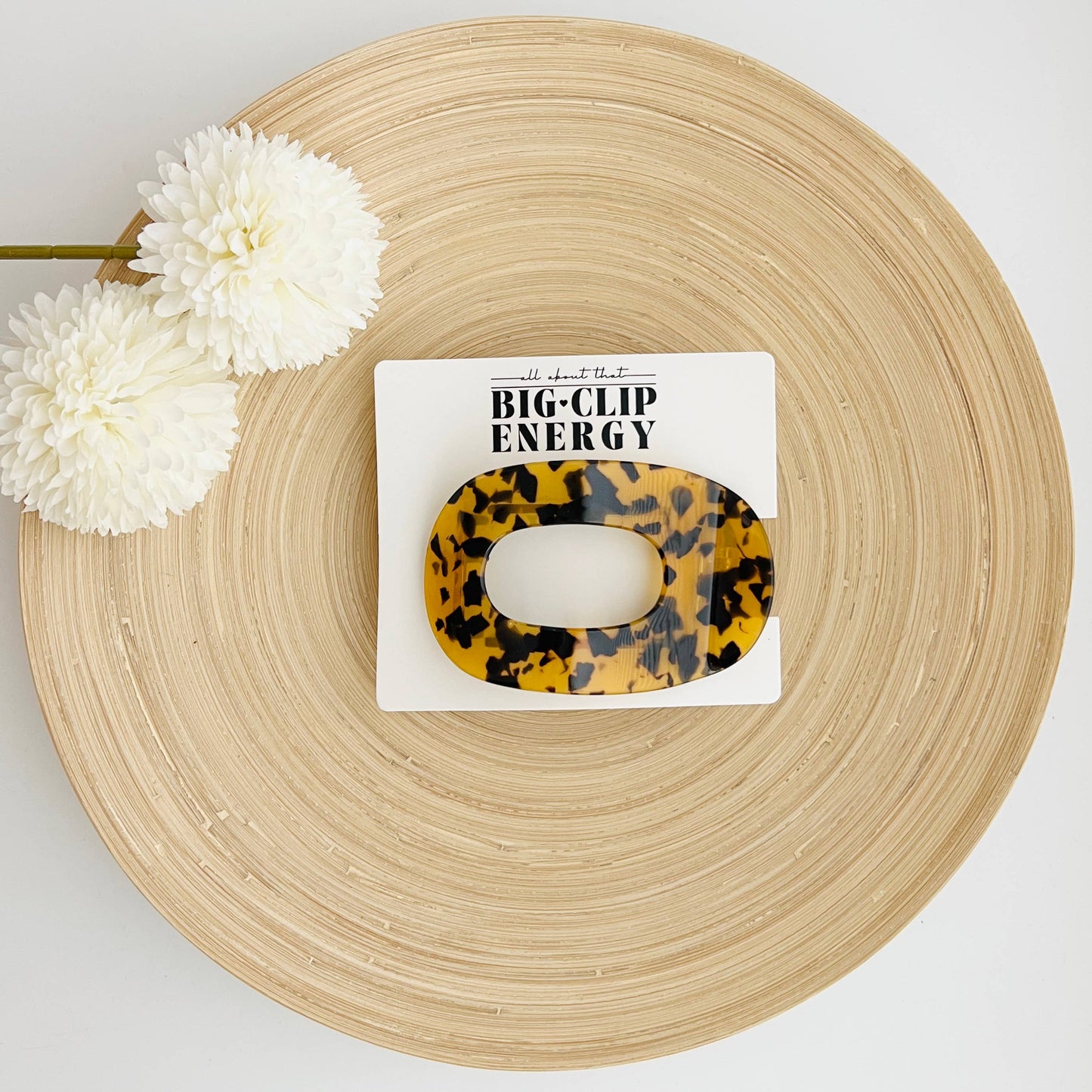 Large Flat Claw Clip | Big Clip Energy Funny Flat Hair Claw