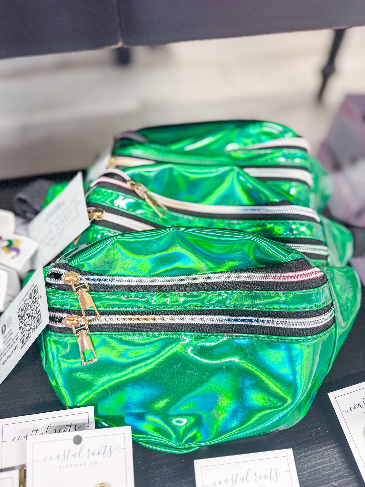 Green Iridescent Fanny Pack