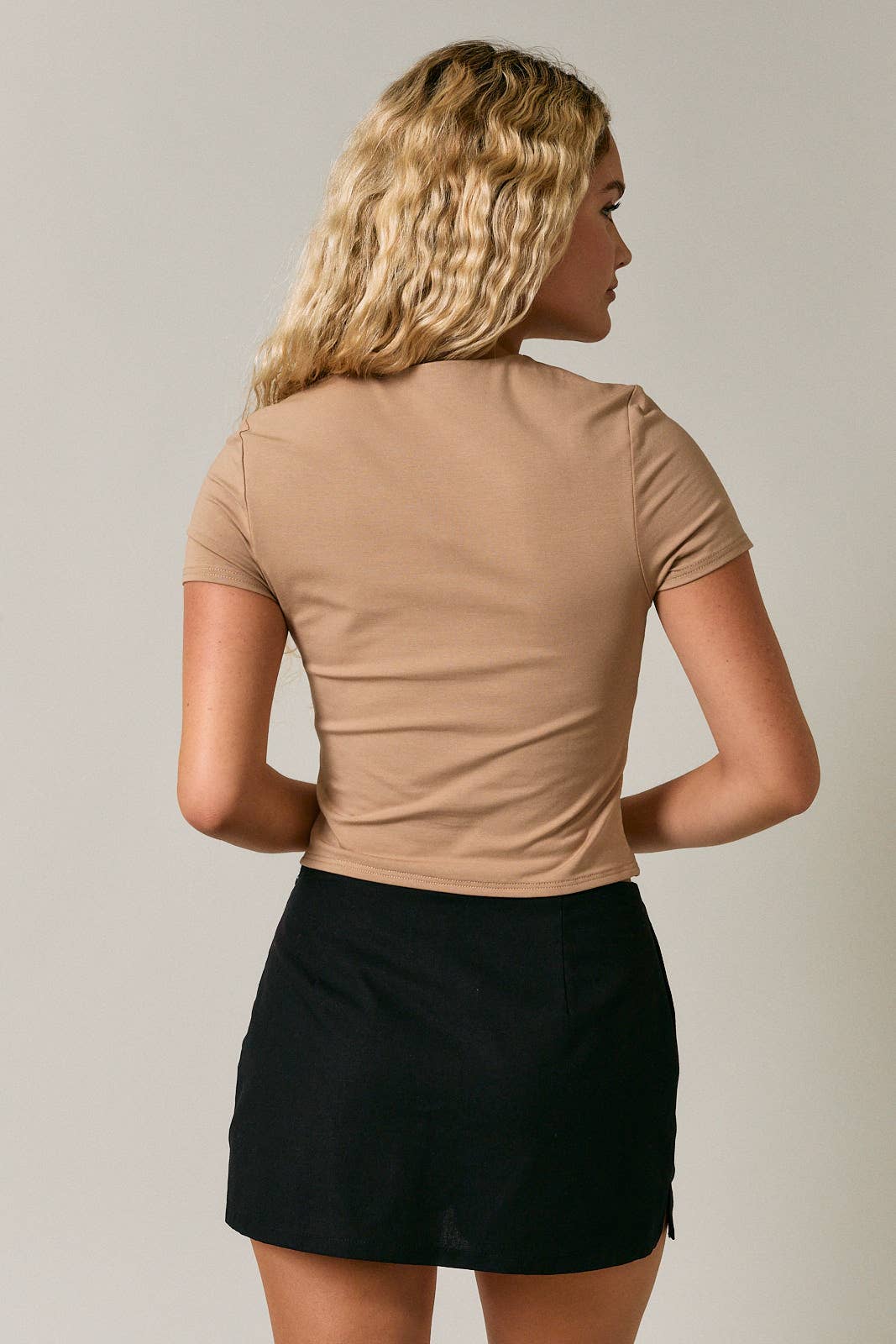 DOUBLE LINED SHORT SLEEVE BABY TEE