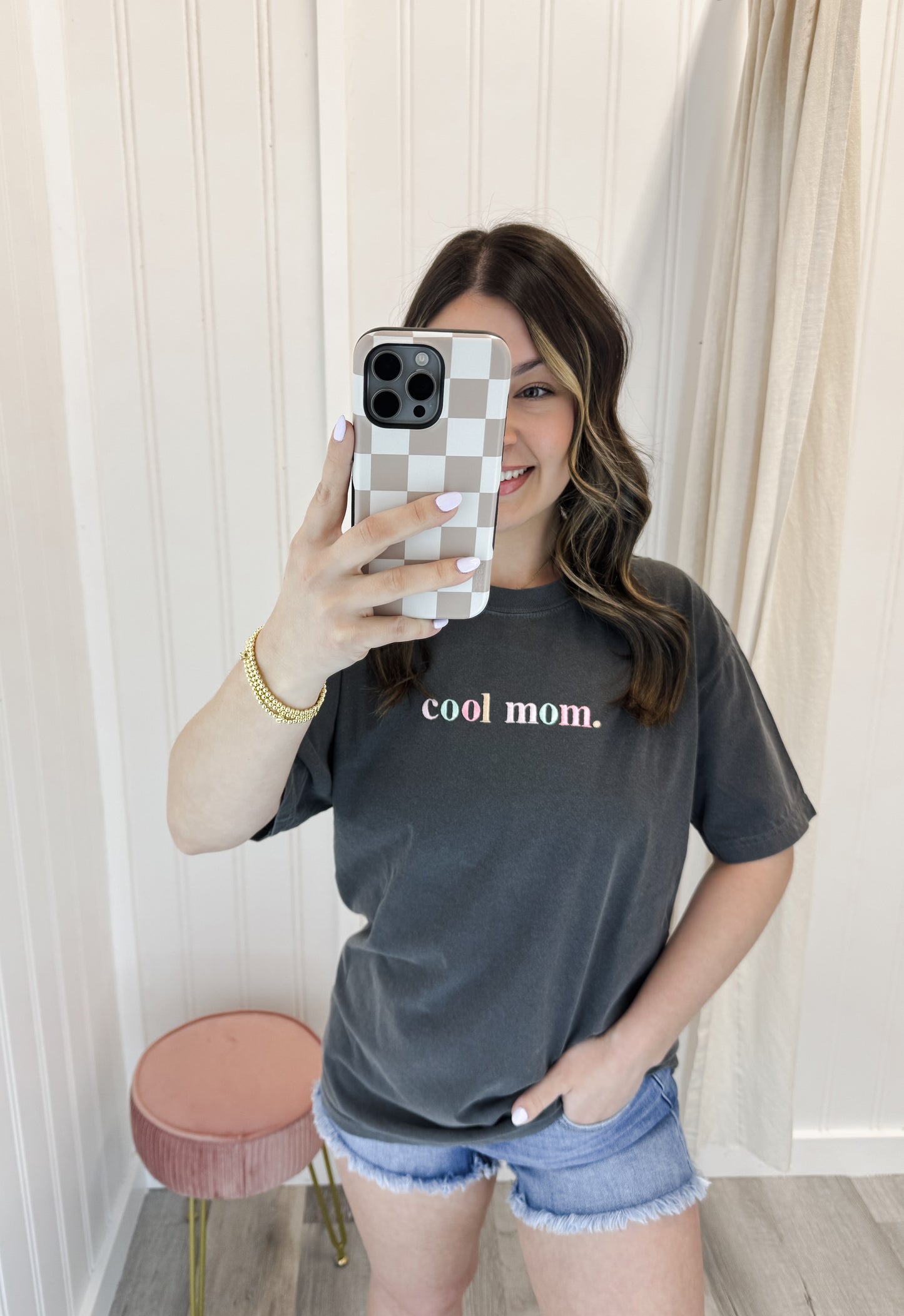 Cool Mom Embroidered Tee