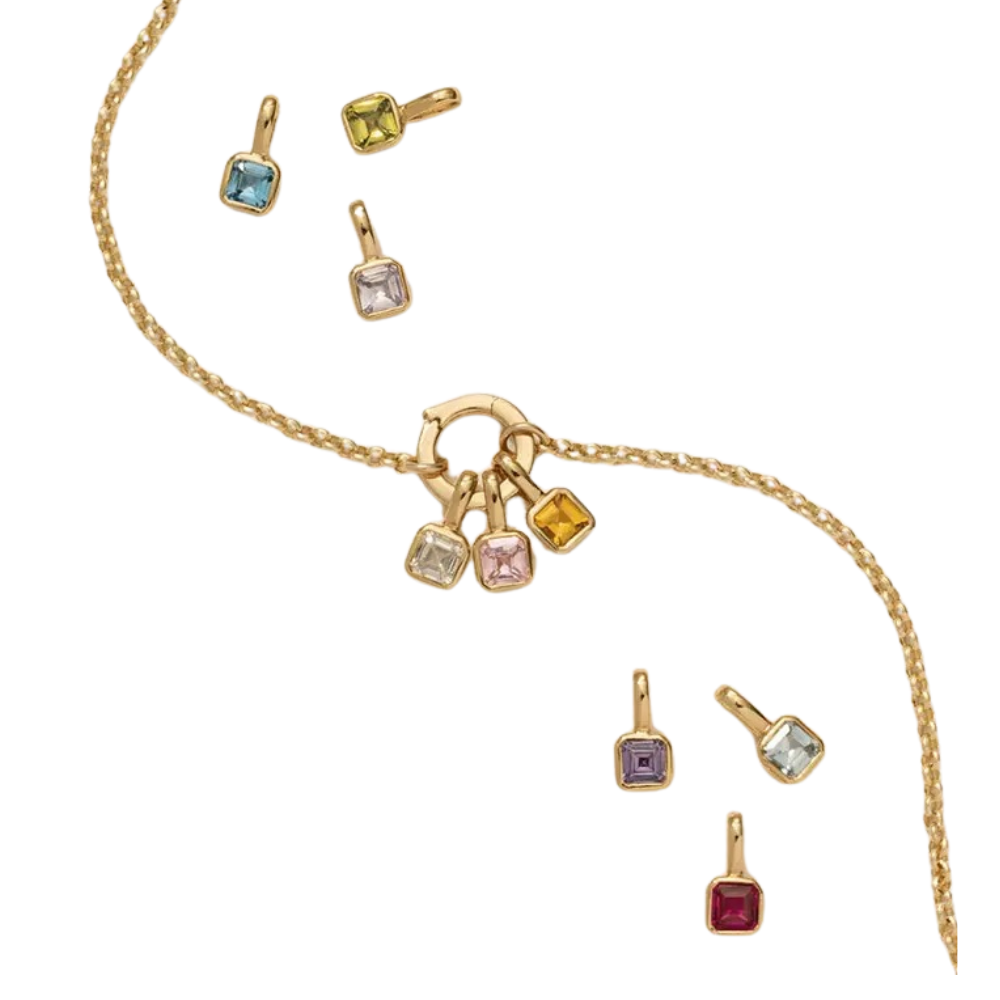 Kendall Birthstone Necklace – 18K Gold Non Tarnish Build your Own