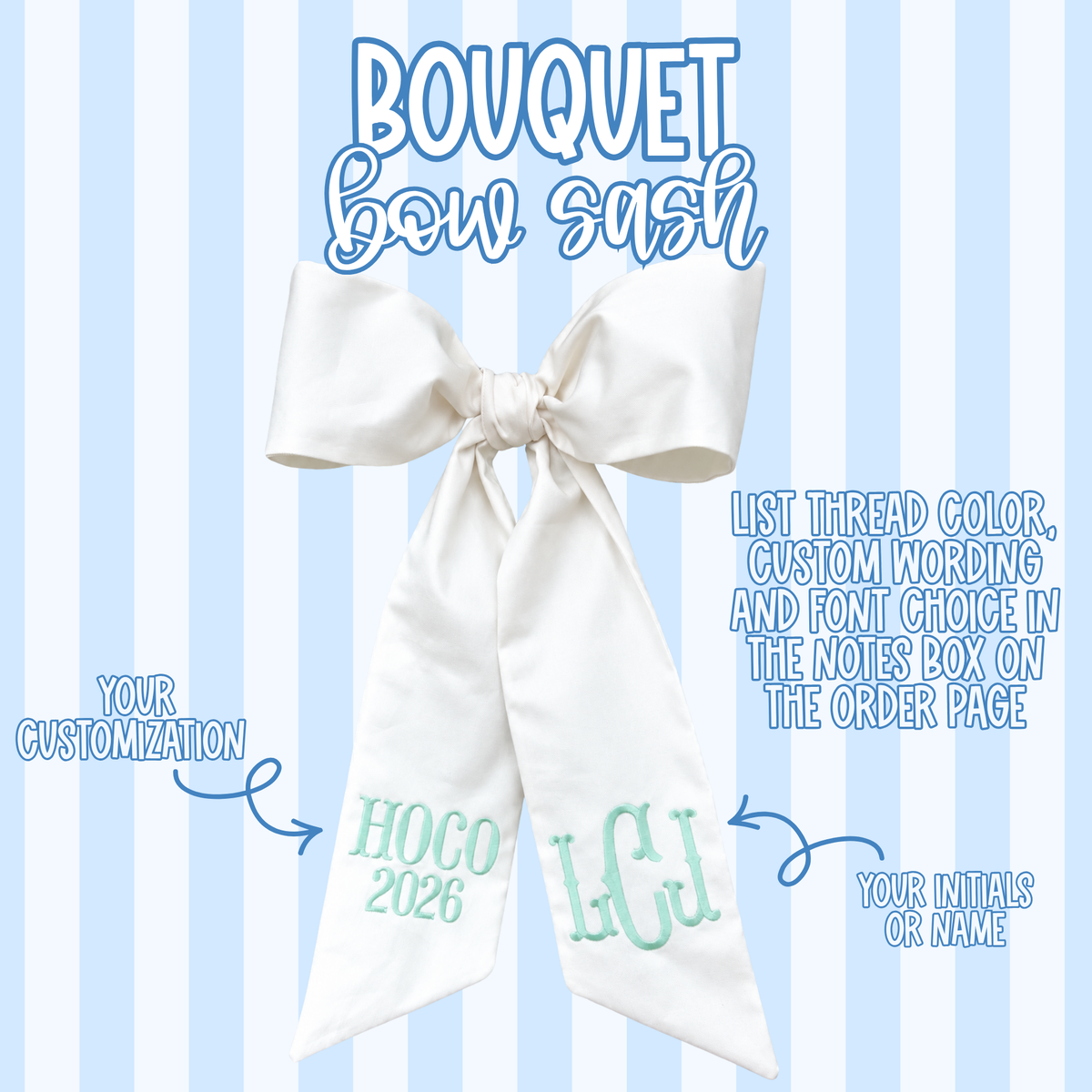 Bouquet Bow Sash