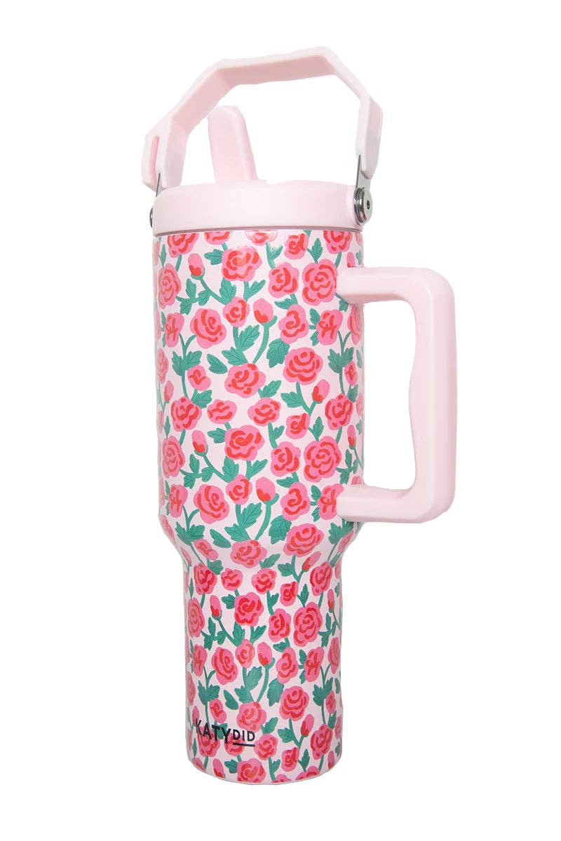 Whimsical Roses Stainless Steel Tumbler College Grads