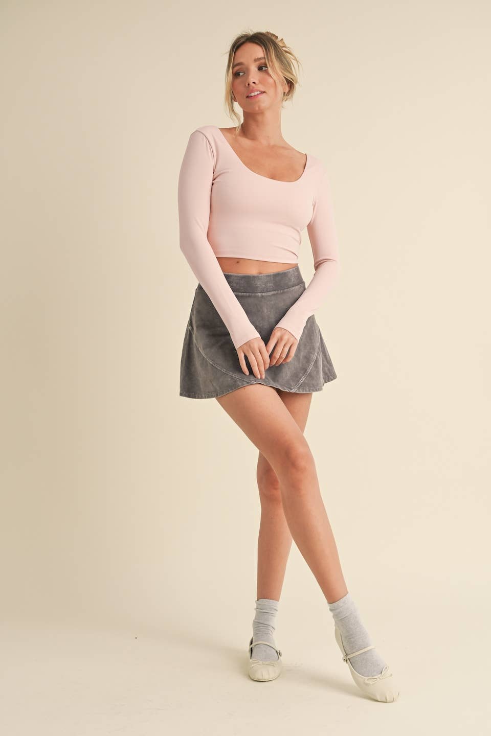 Twist Back Long Sleeve Top