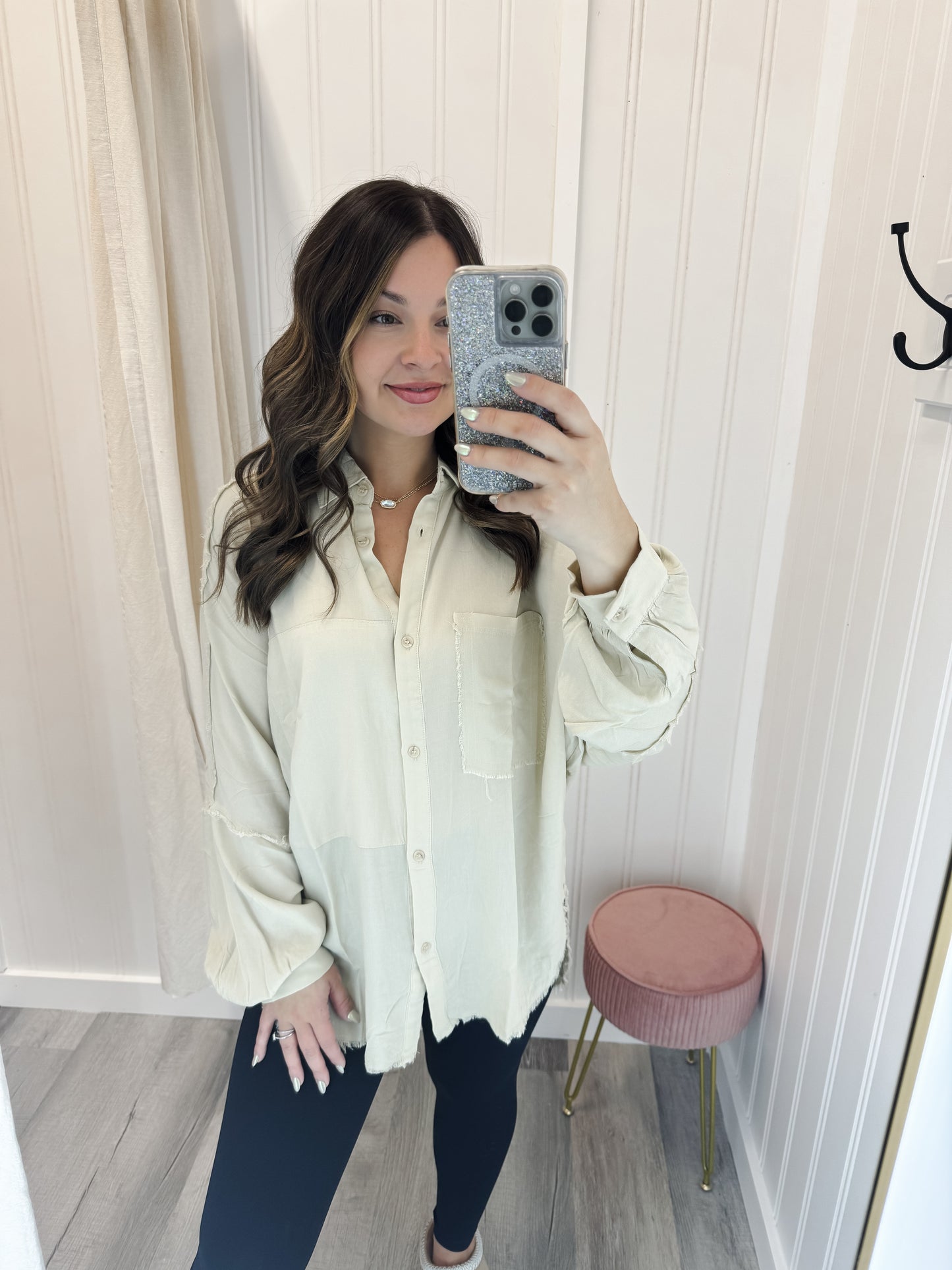 Delilah Button Down Top