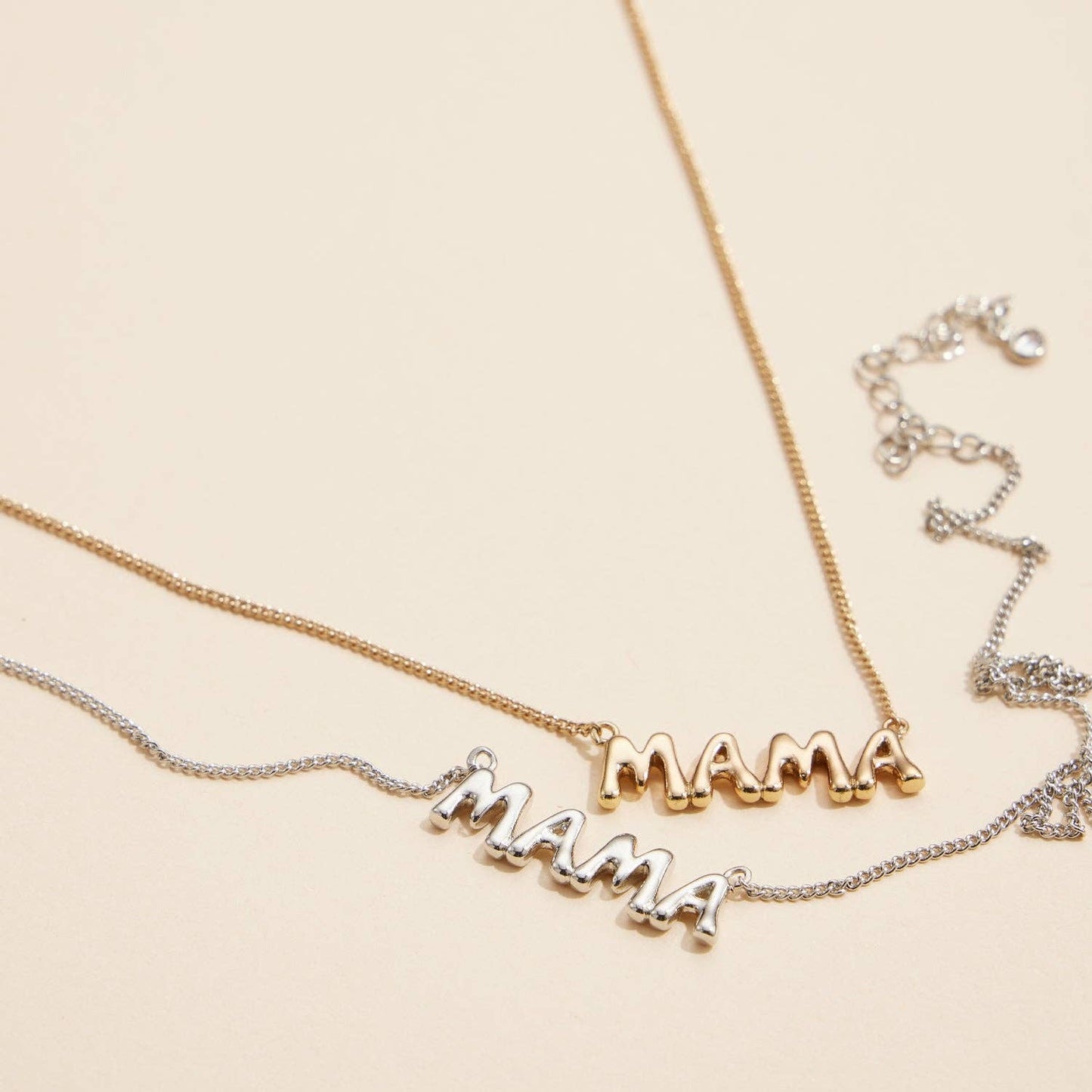 Bubble "MAMA" 18K Gold Dip Necklace - Mothers Day Gift