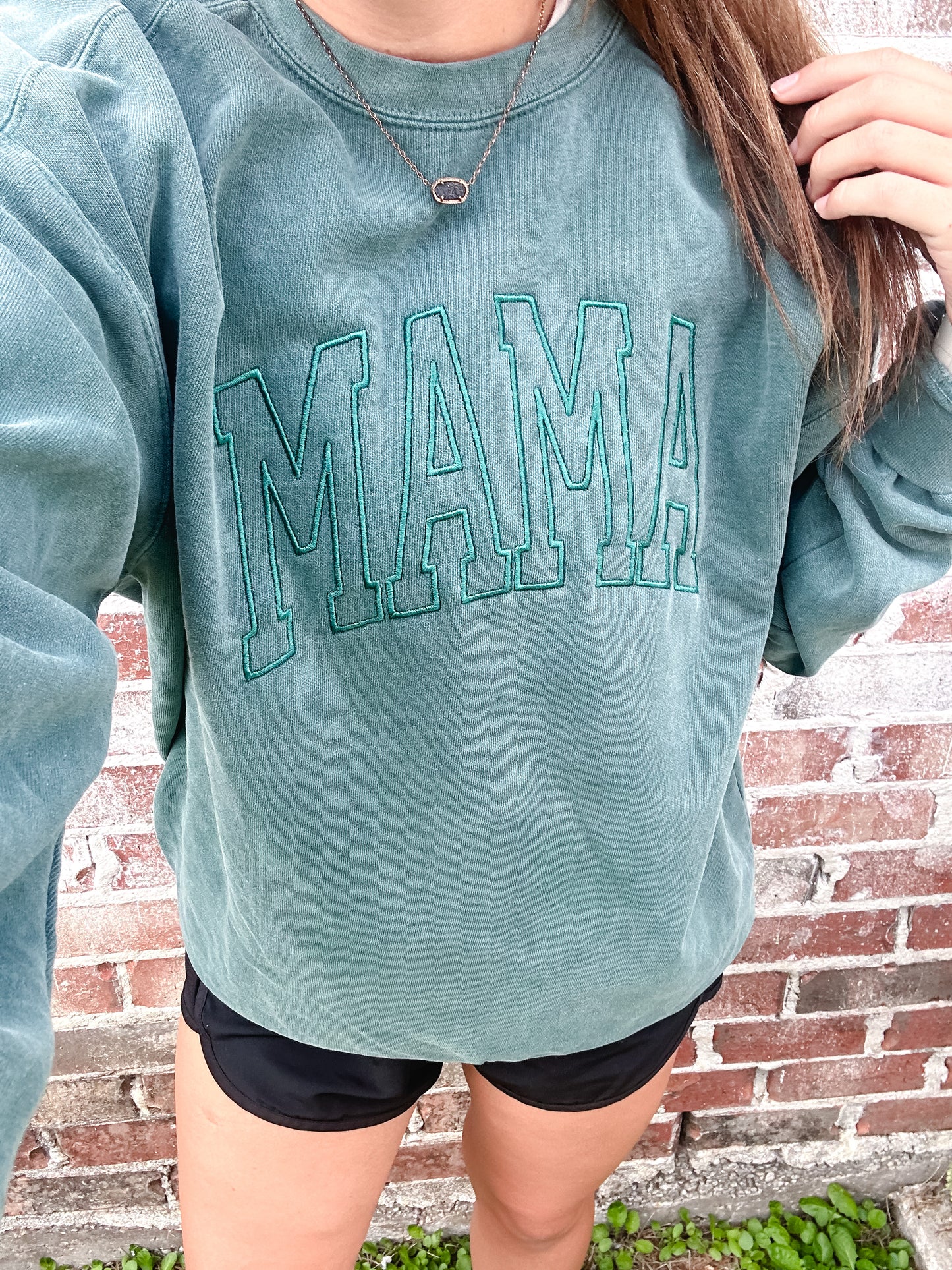 Mama Embroidered Comfort Colors Sweatshirt