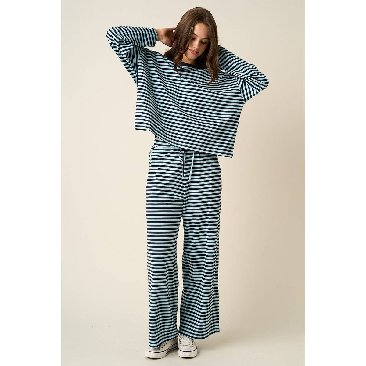 Striped Top & Pants Set