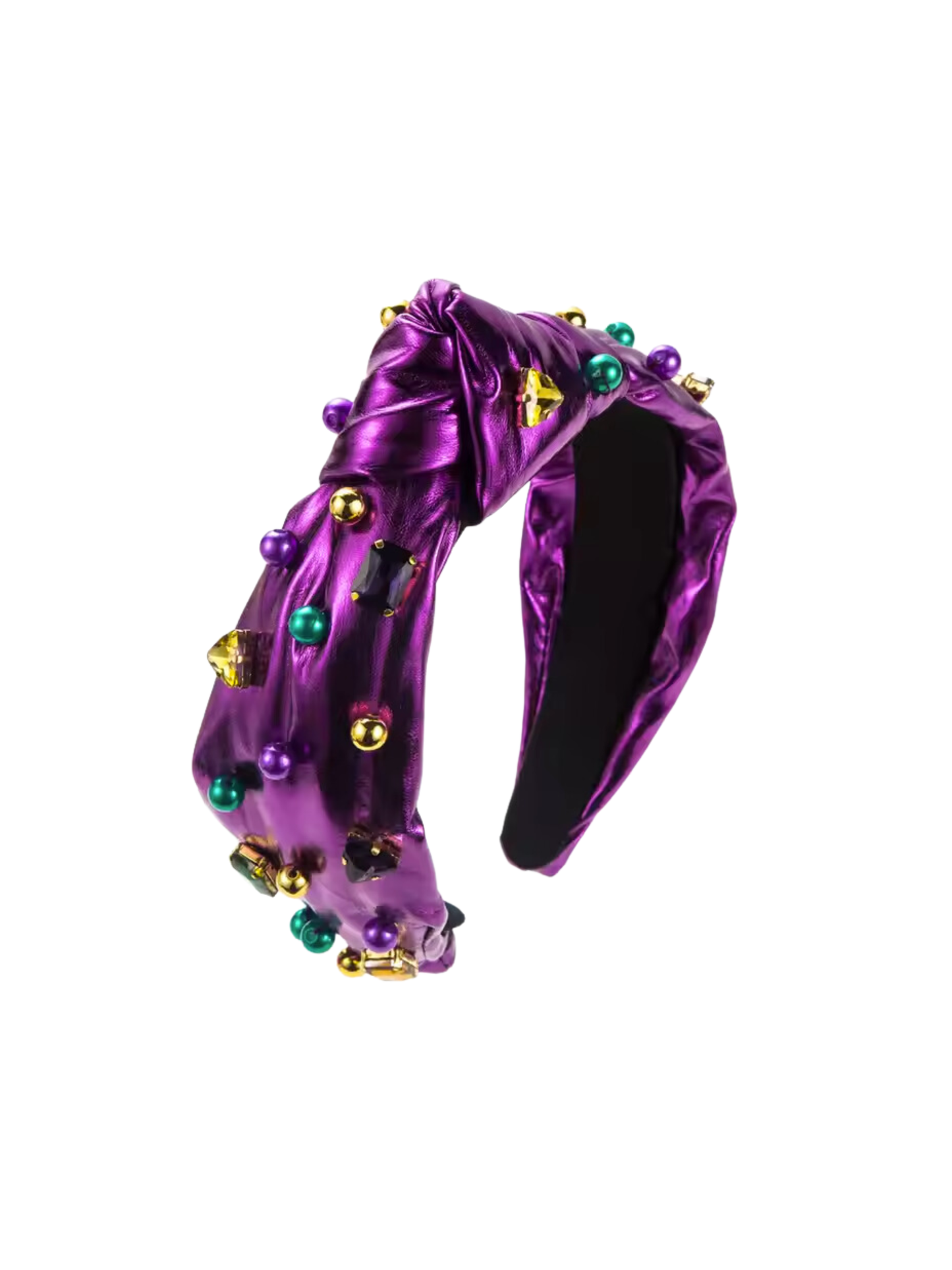 Metallic Jeweled Mardi Gras Headband