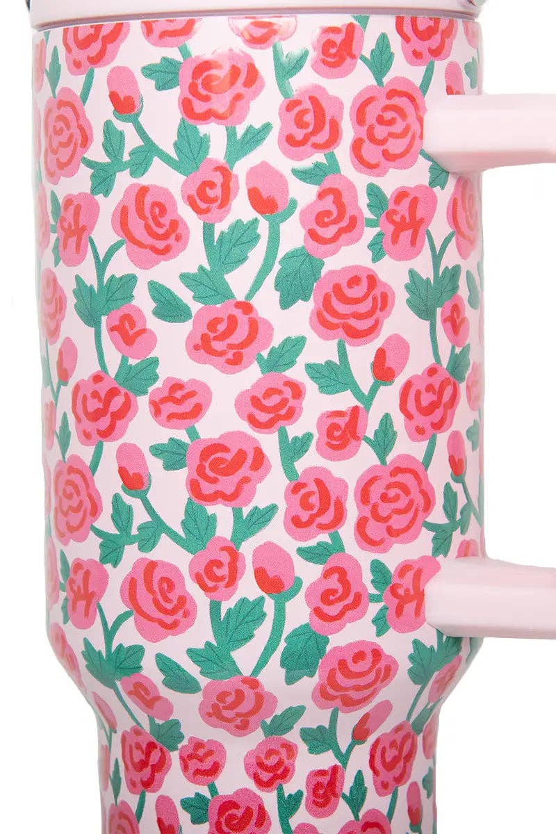 Whimsical Roses Stainless Steel Tumbler College Grads