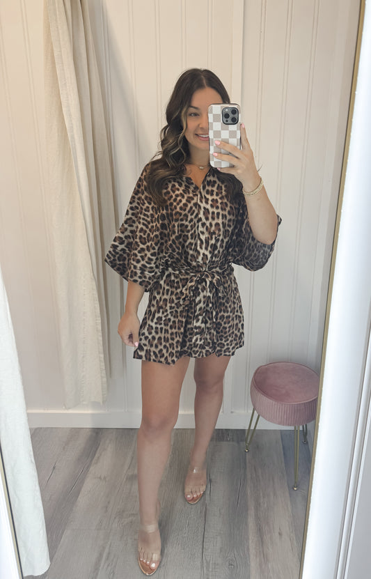 Leopard Print Romper