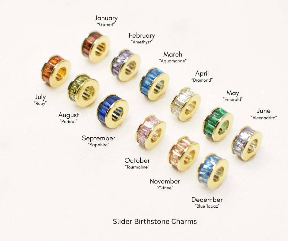 Slider Birthstone Charms