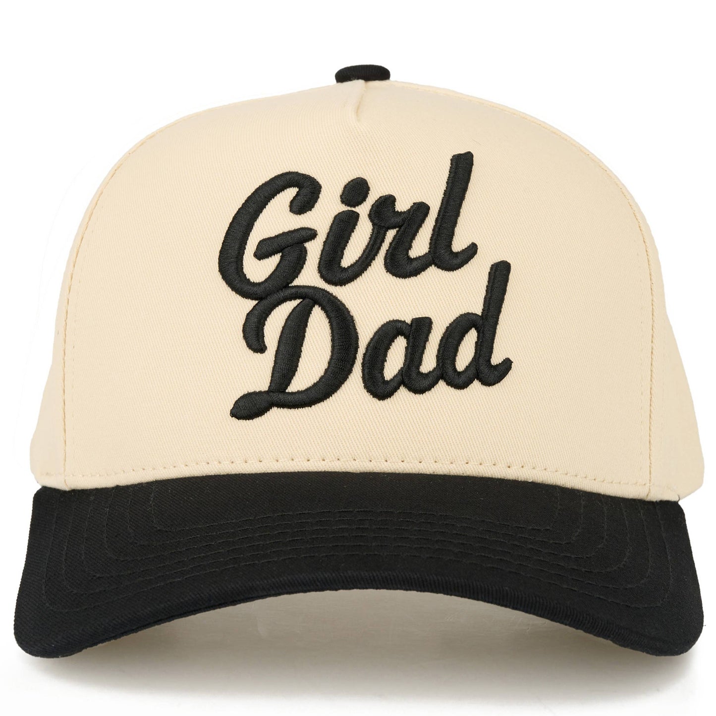 C.C GIRL DAD Letter Embroidered on Two Tone Trucker Hat
