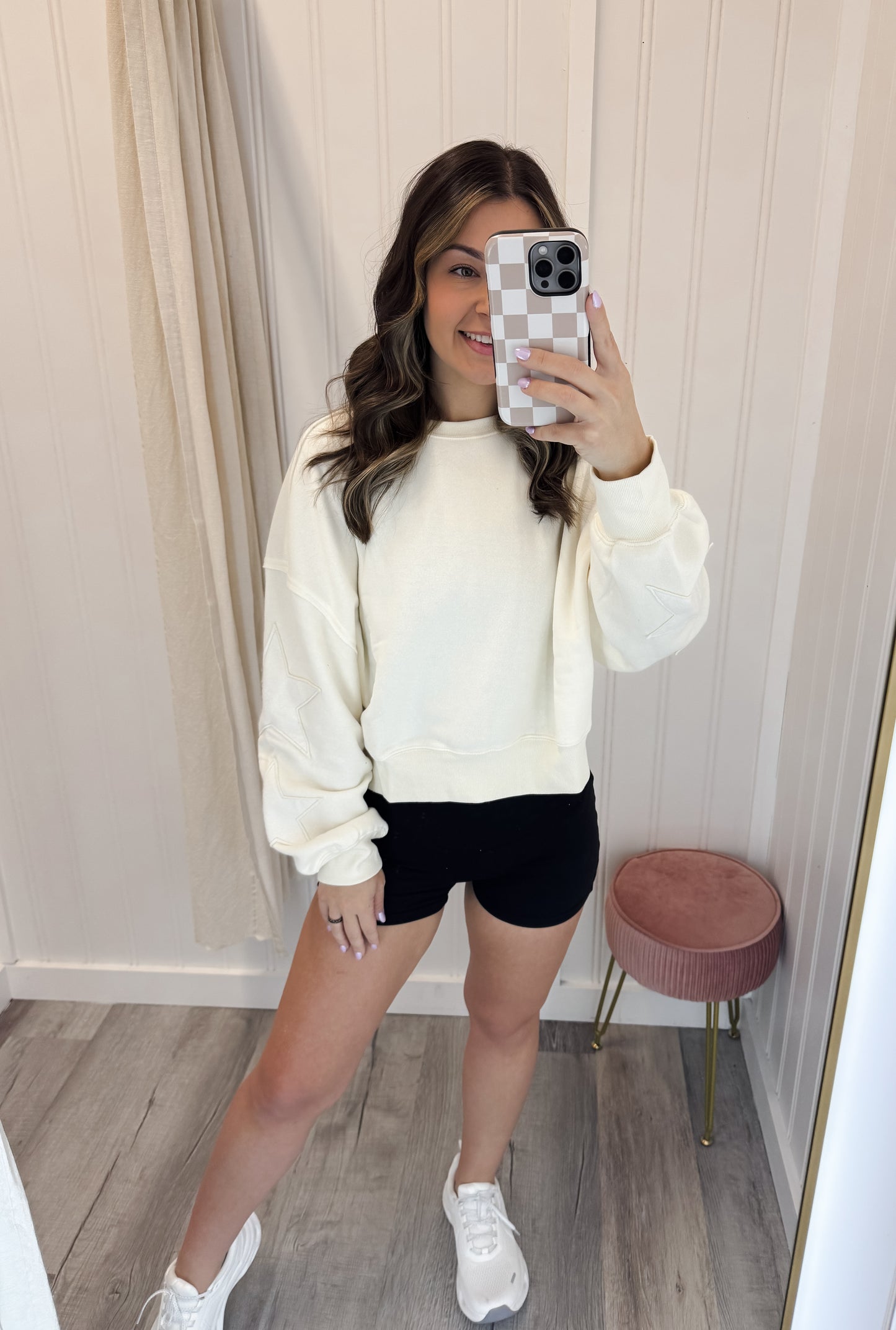Star Patch Crewneck Sweatshirt