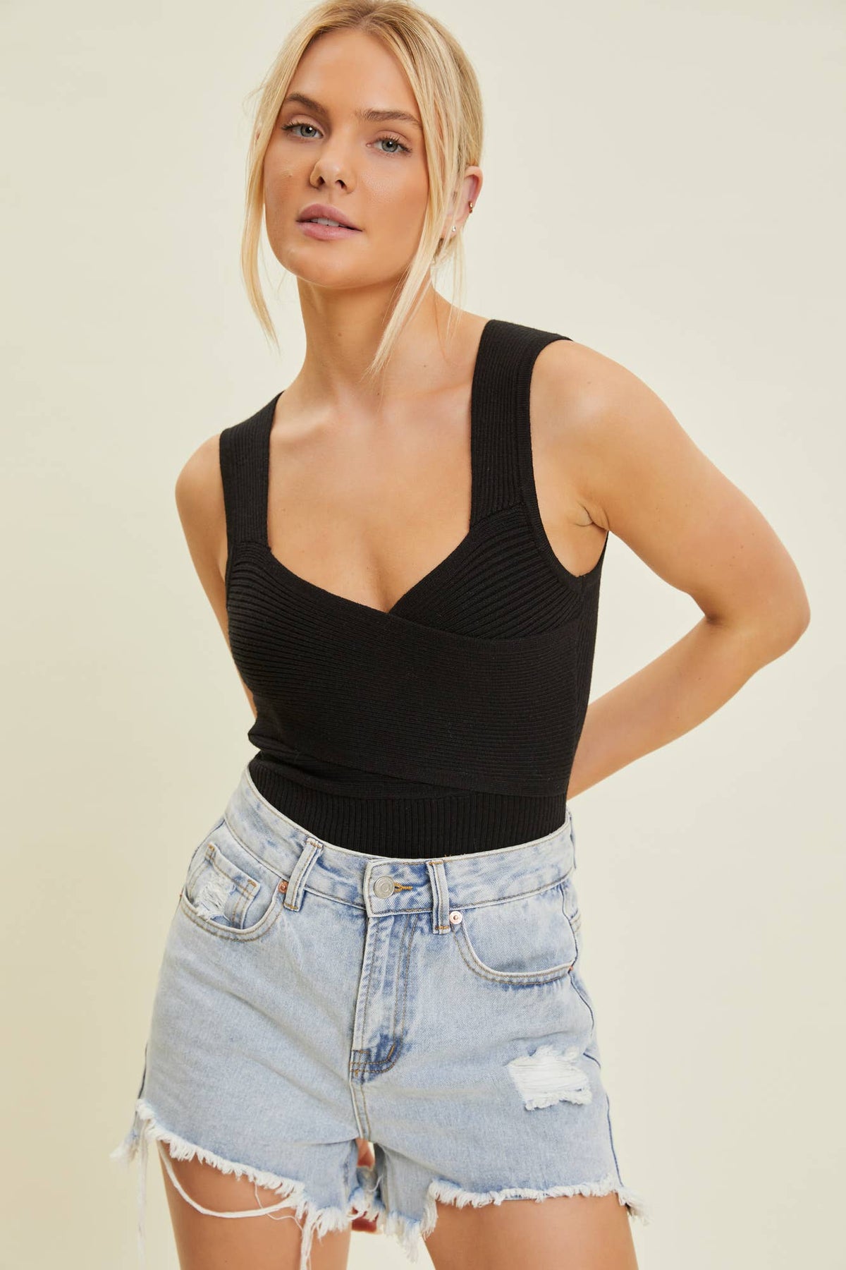 Wrap Sweater Bodysuit