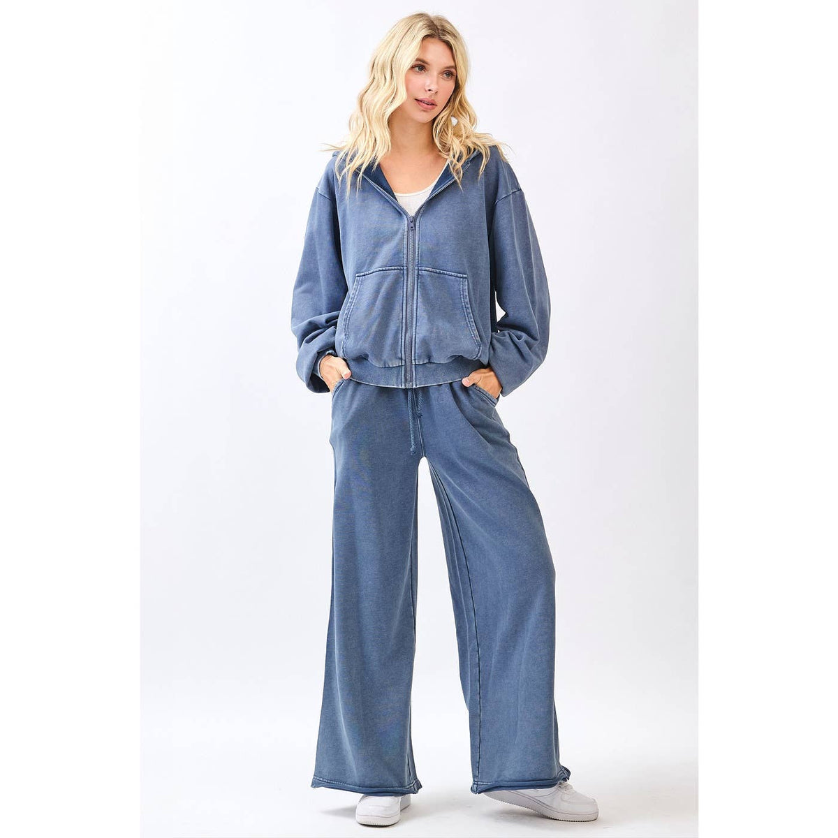 Washed Wide Leg Pants