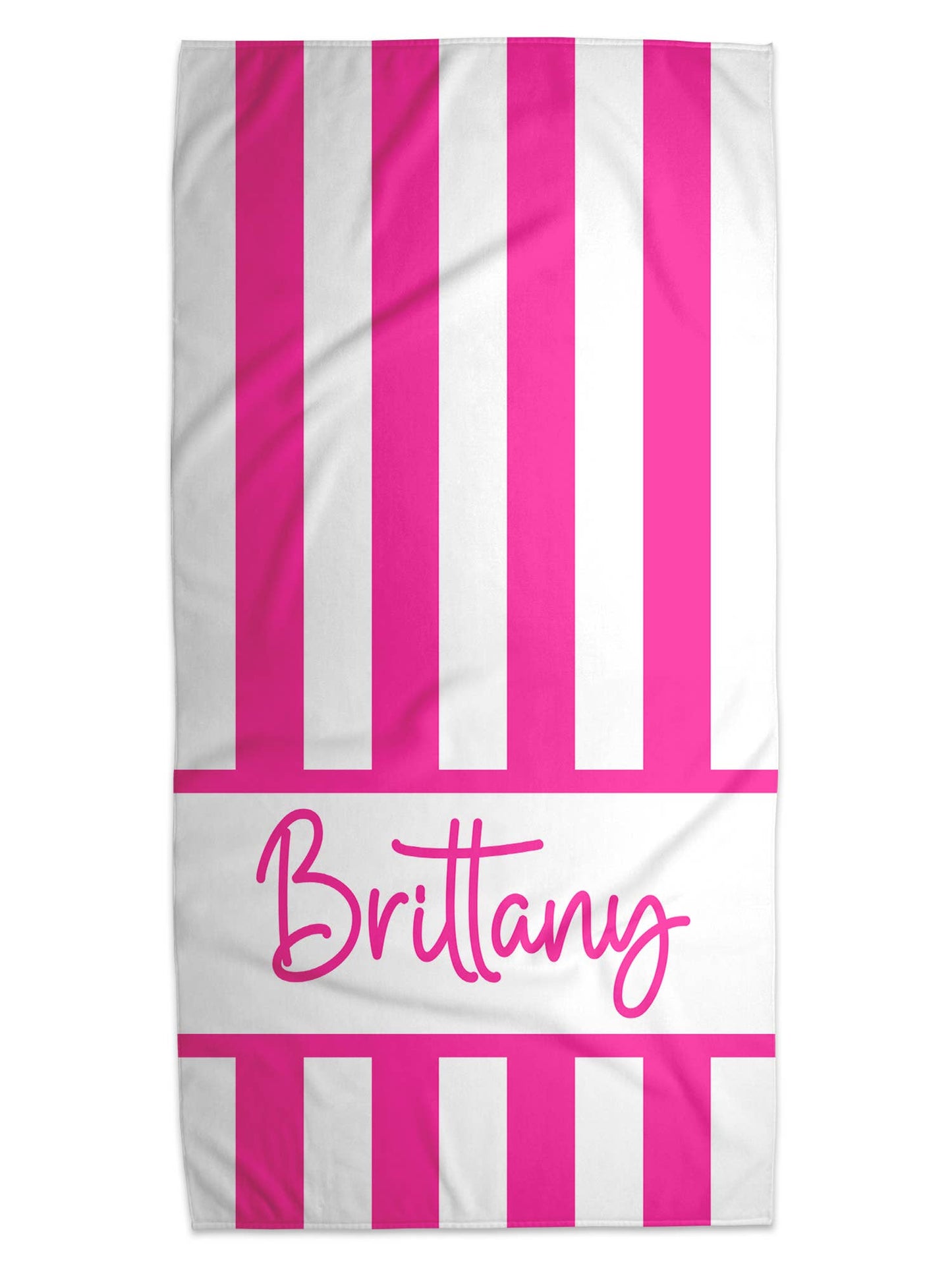 Classic Cabana Stripe Personalized Beach Towel