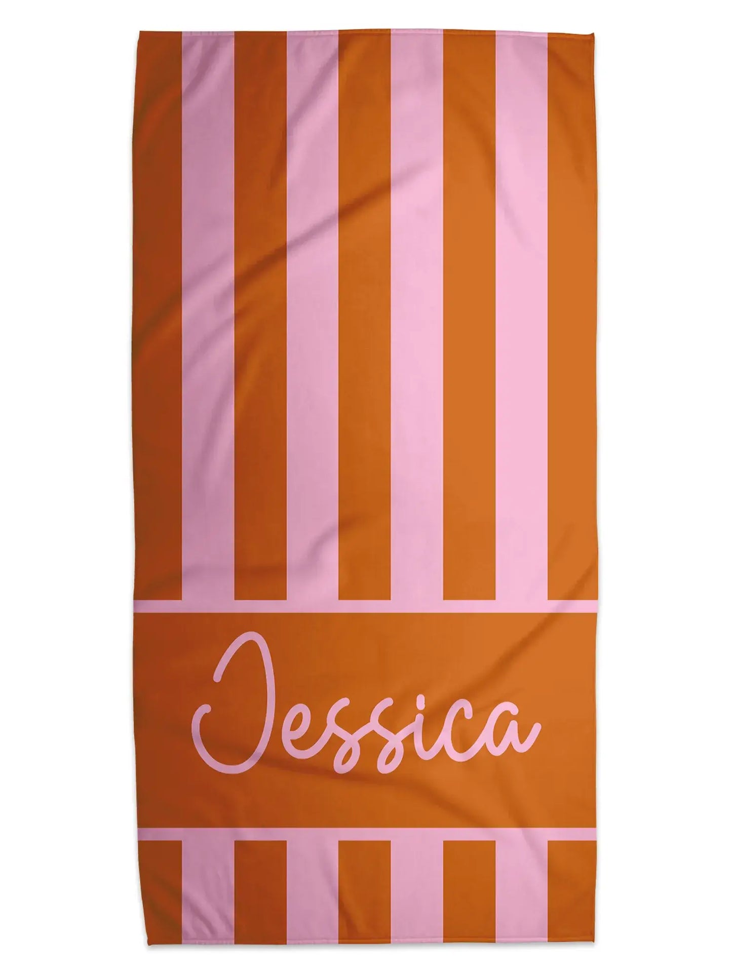 Classic Cabana Stripe Personalized Beach Towel