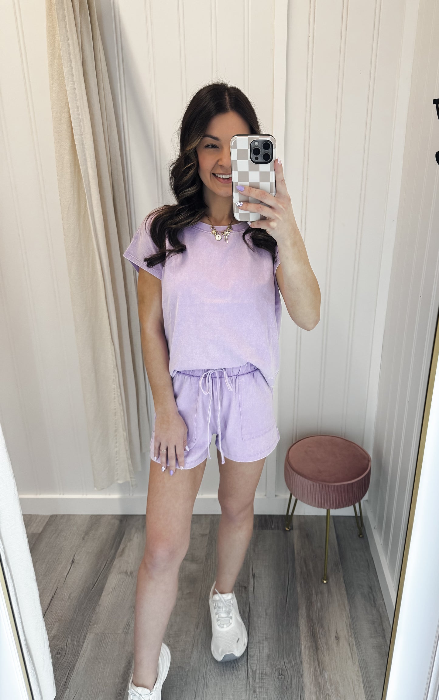 Cotton Washed Sleeveless Top & Shorts Set