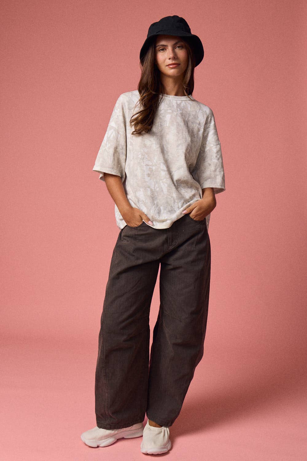CAMO RIBBED LOOSE FIT SHIRT
