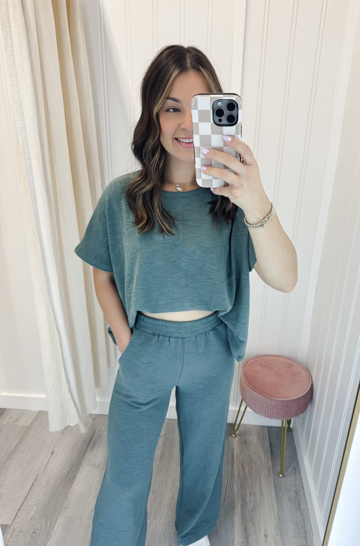 Cotton Slub Pants Set