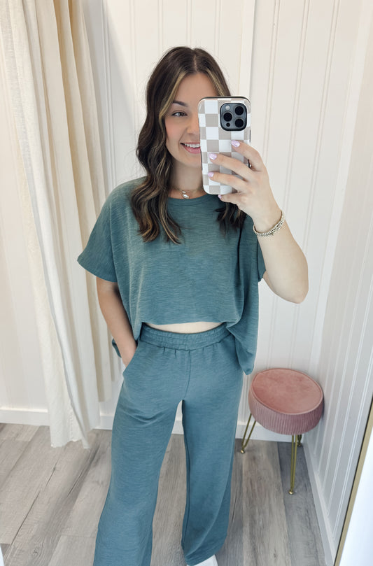 Cotton Slub Pants Set
